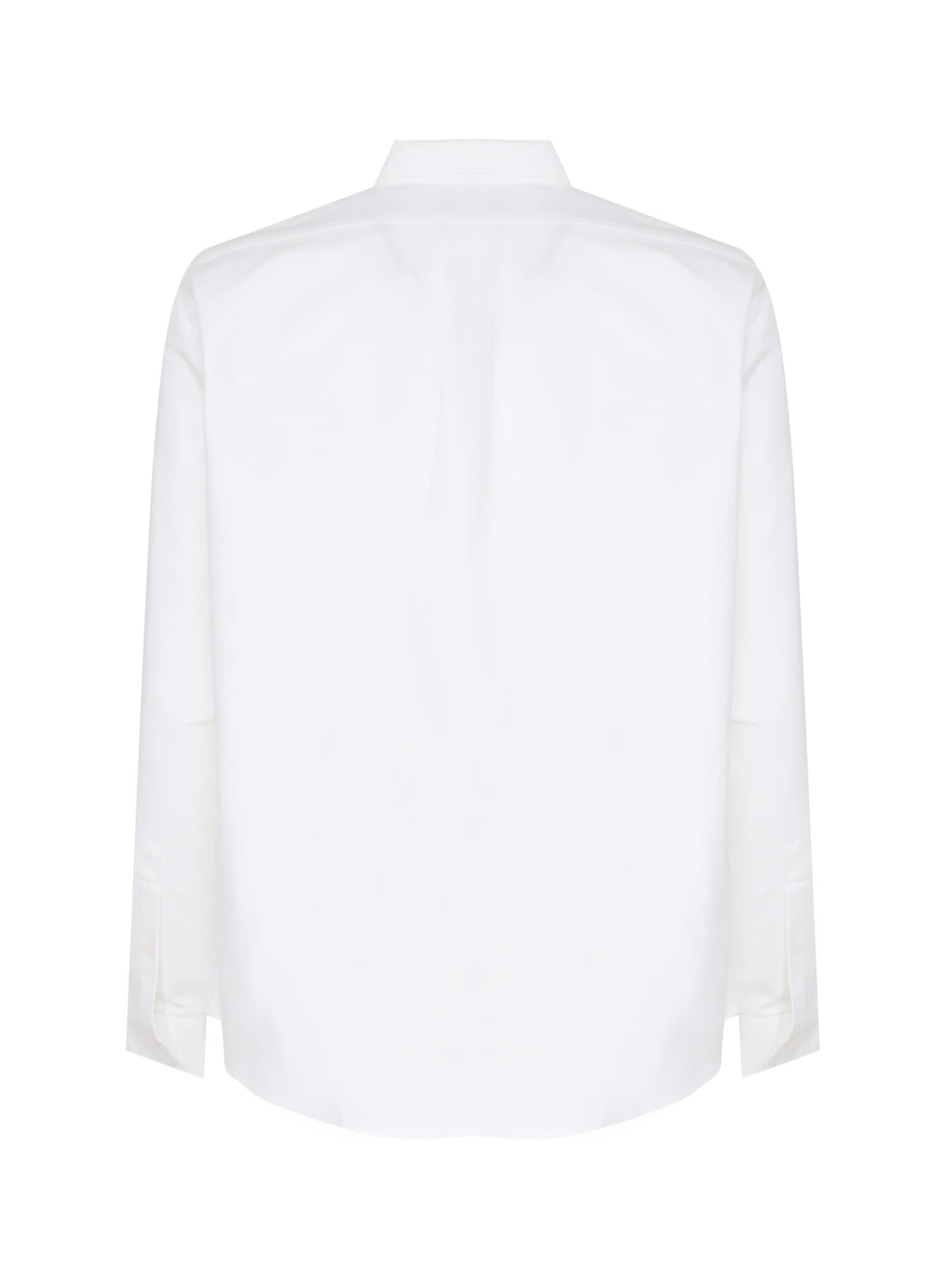 Shop Kenzo Sakura Flower Logo Shirt In White