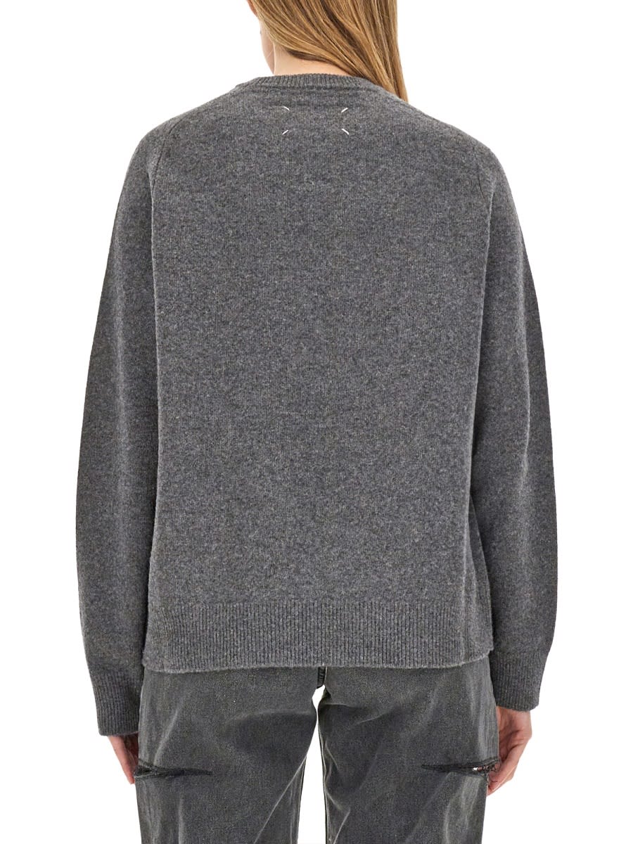 Shop Maison Margiela Wool Jersey. In Grey