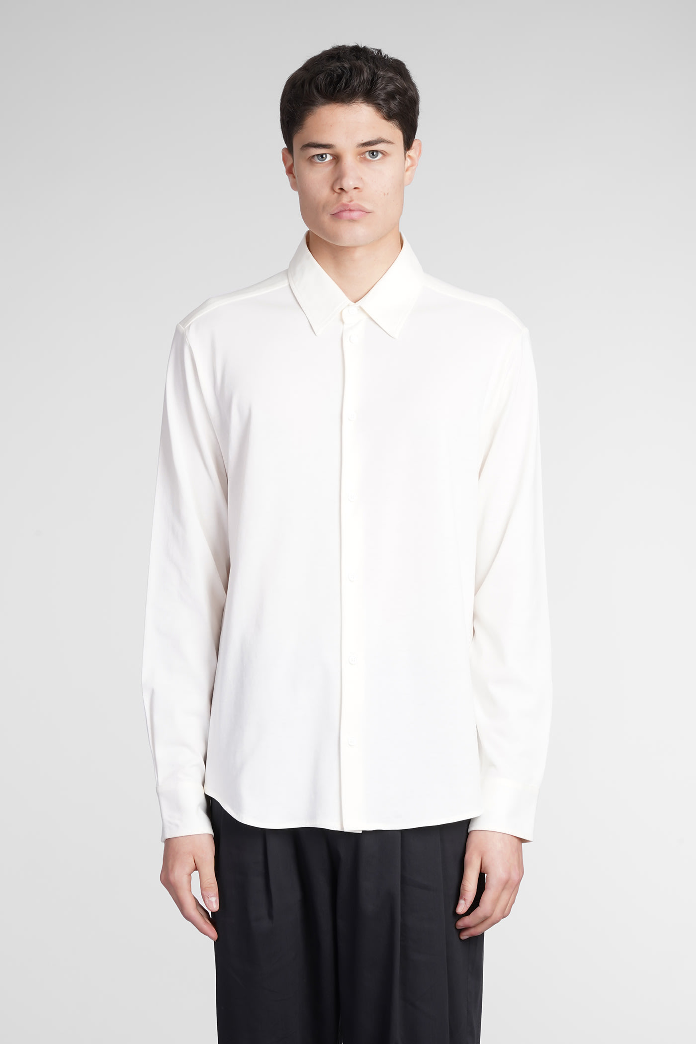 dressing gownRTO COLLINA SHIRT IN WHITE COTTON