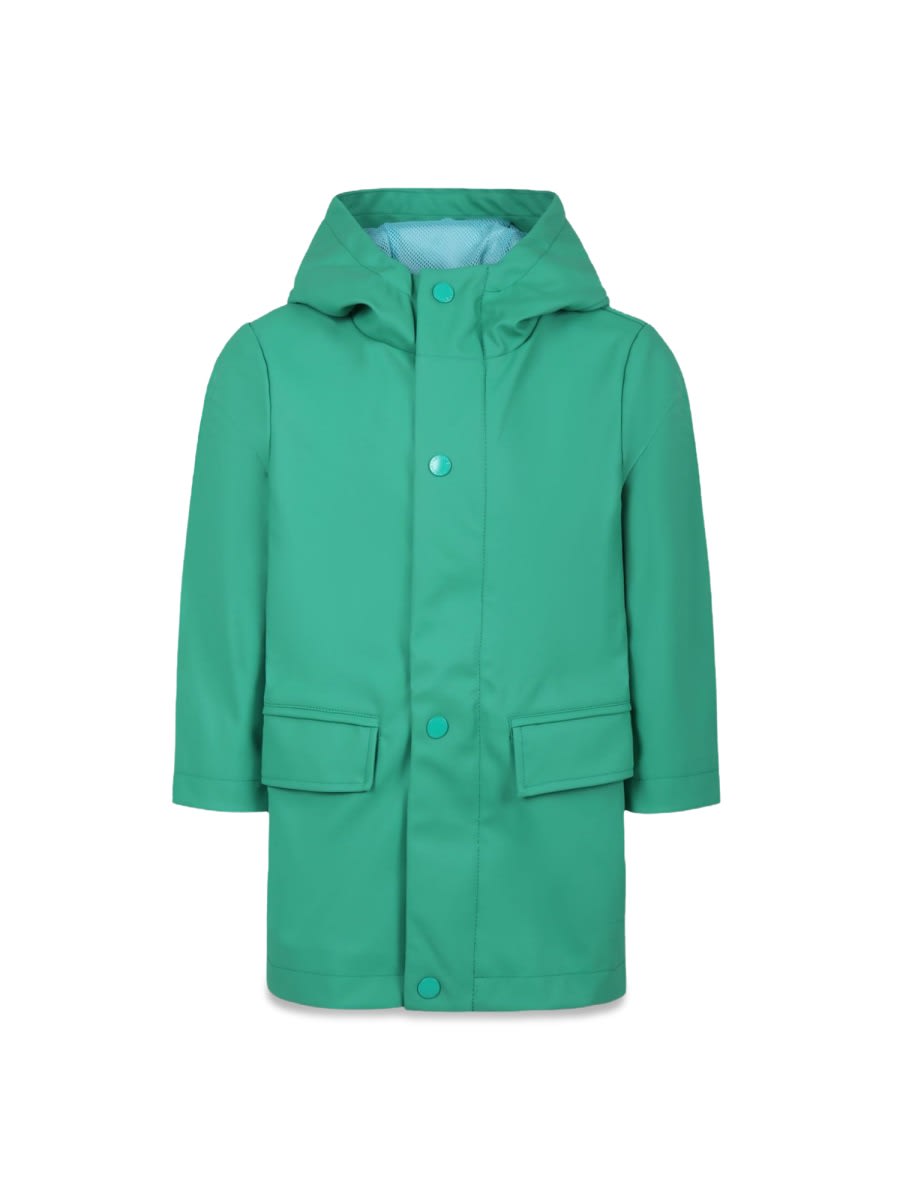 Stella Mccartney Poly Rubber Raincoat In Multicolour
