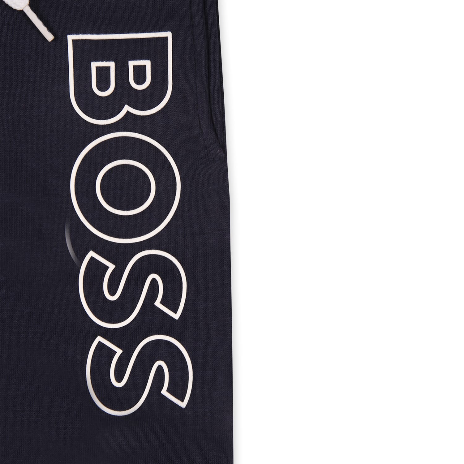 Hugo Boss Blue Suit For Baby Boy With Logo In Black