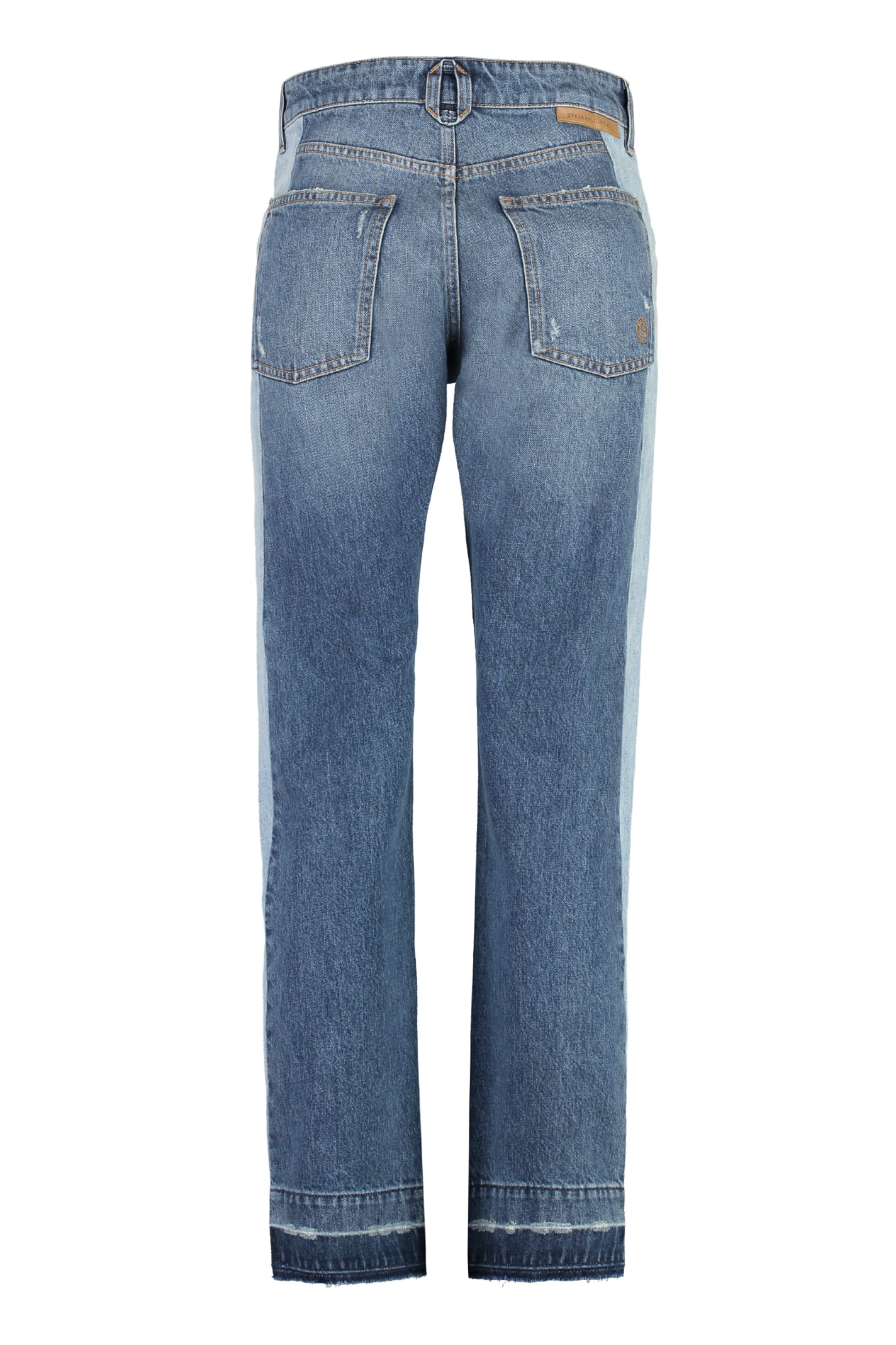 Shop Stella Mccartney 5-pocket Straight-leg Jeans In Doublebluetone