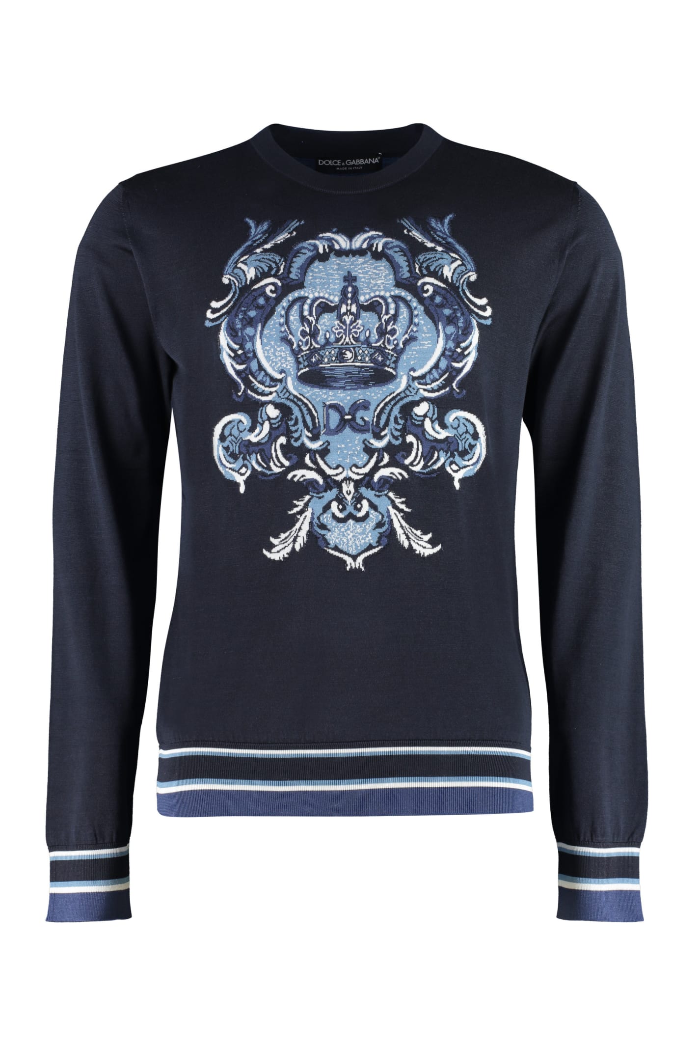 Dolce & Gabbana Intarsia Silk Sweater