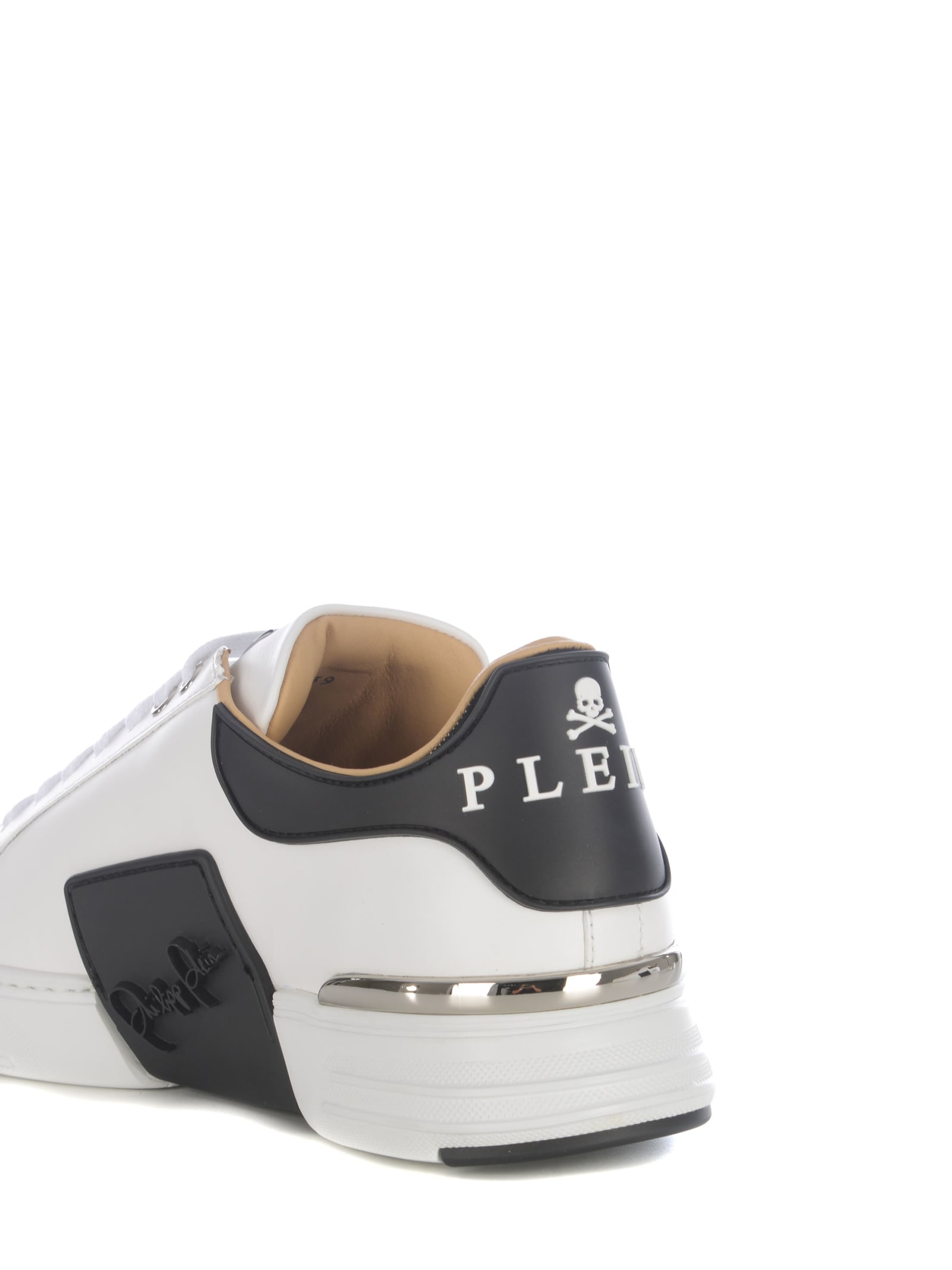 Shop Philipp Plein Sneakers  Phantom Made Of Leather In Bianco