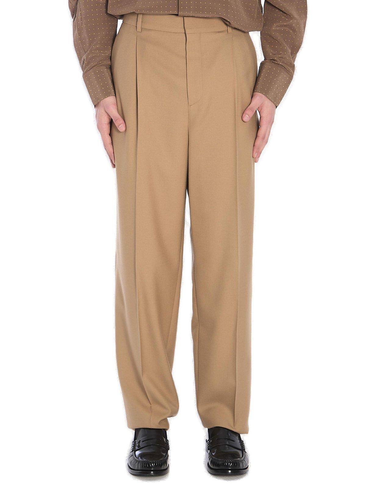 Saint Laurent High Waist Straight Leg Trousers