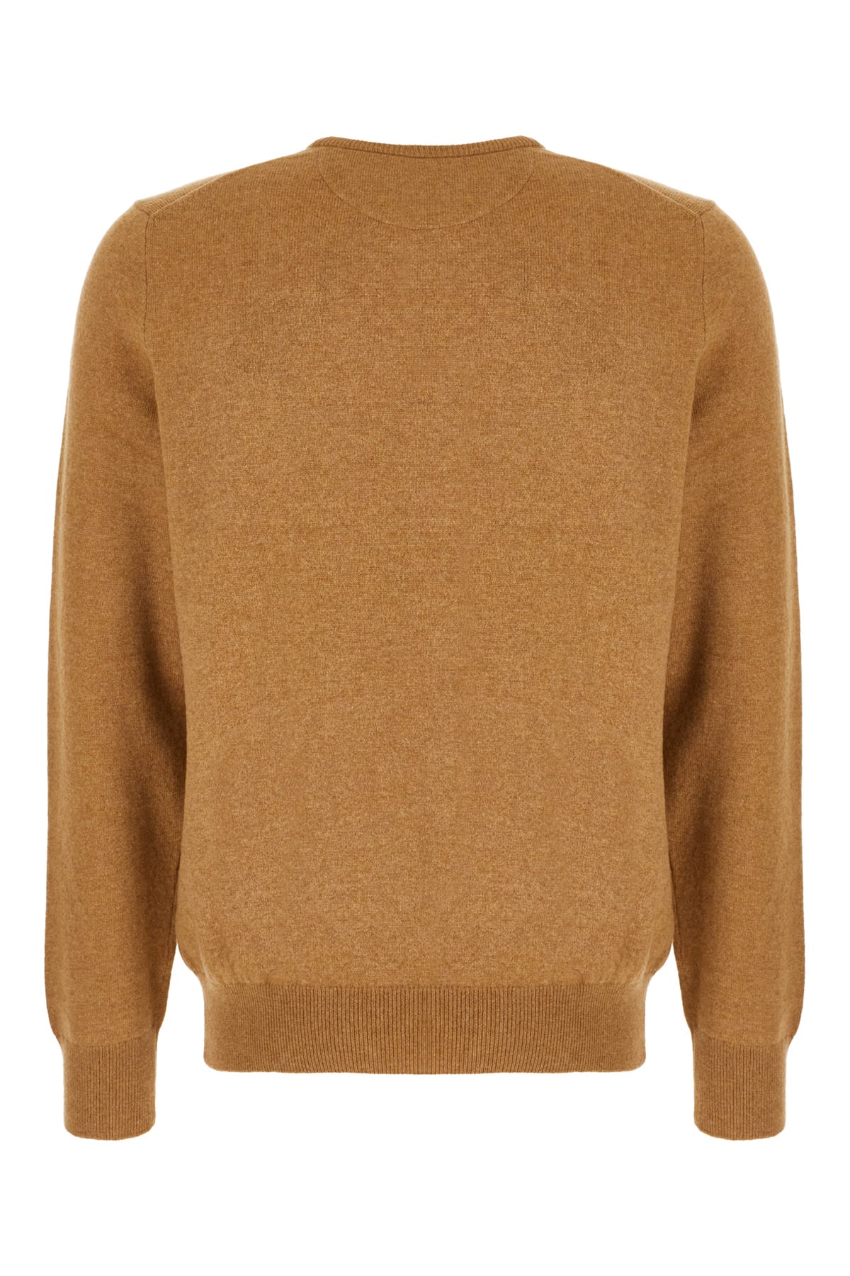 Shop Polo Ralph Lauren Camel Wool Sweater In Latte Brown Heather