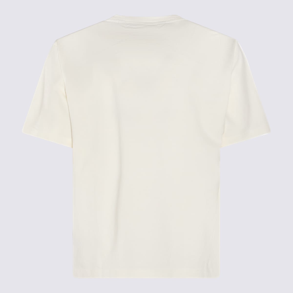 Shop Palm Angels Off White Cotton Monogram T-shirt In Beige
