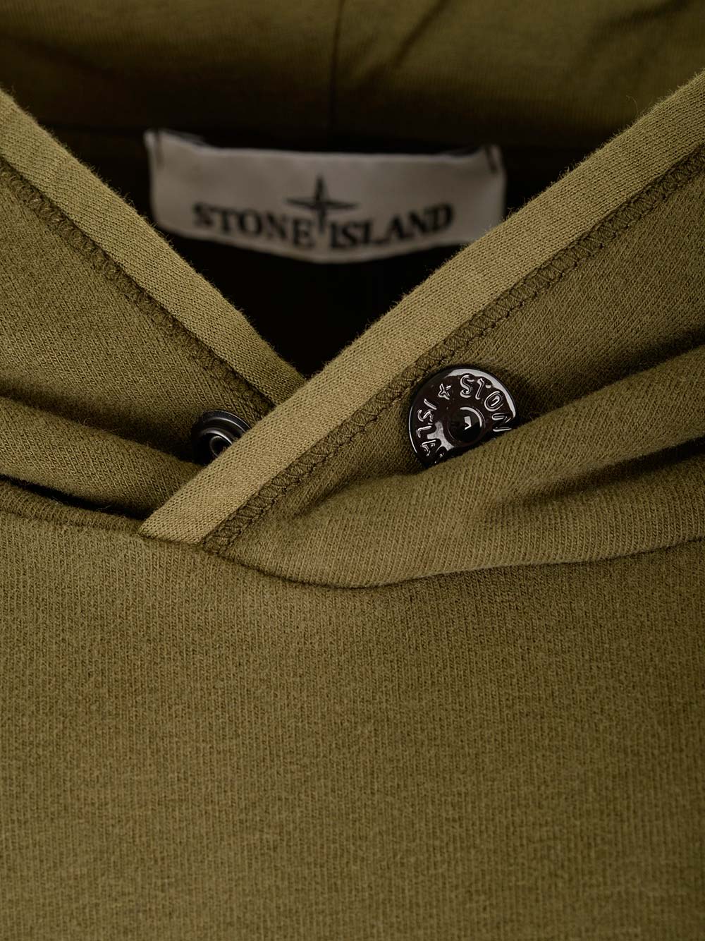 Shop Stone Island Green Cotton Sweatshirt