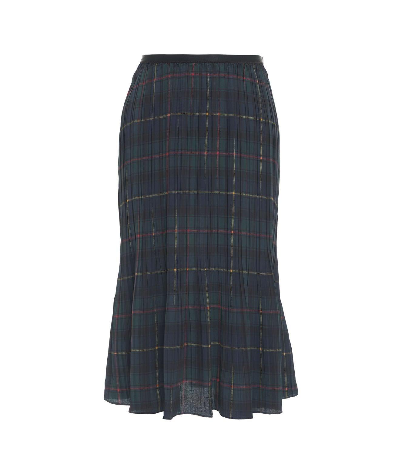 Check Patterned Pleated Skirt