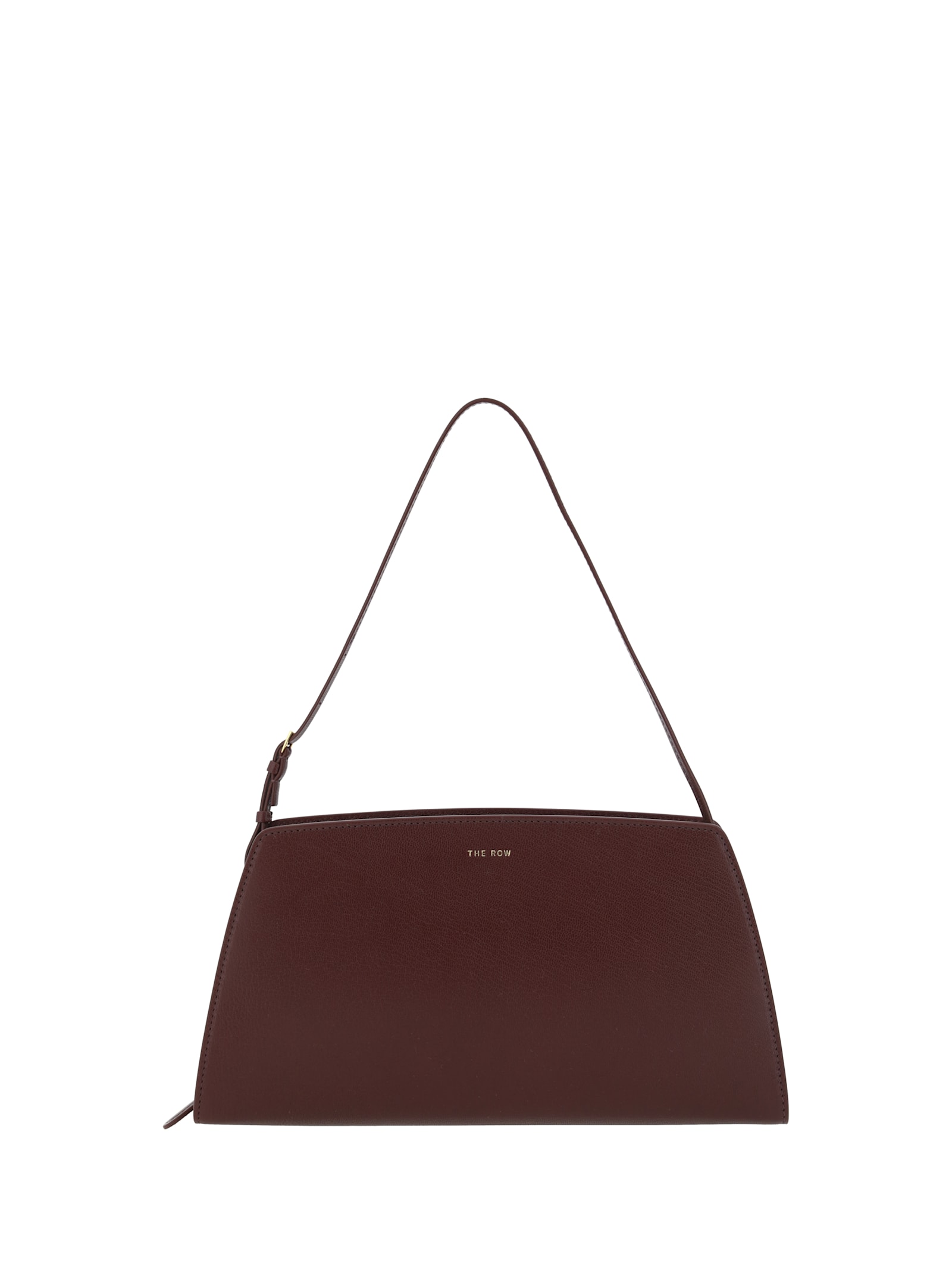 The Row Burgundy Dalia Baguette Bag In Raisin Shg