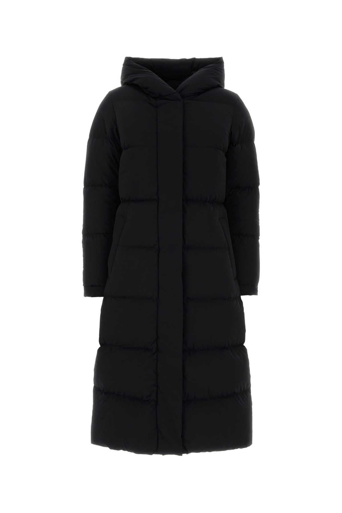 Woolrich Black Stretch Polyester Down Jacket In Black