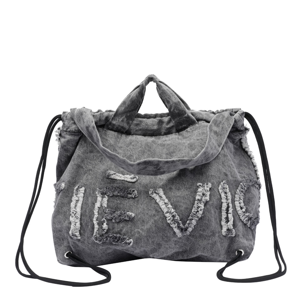 VIC MATIE PENELOPE DENIM LOGO BACKPACK BAG