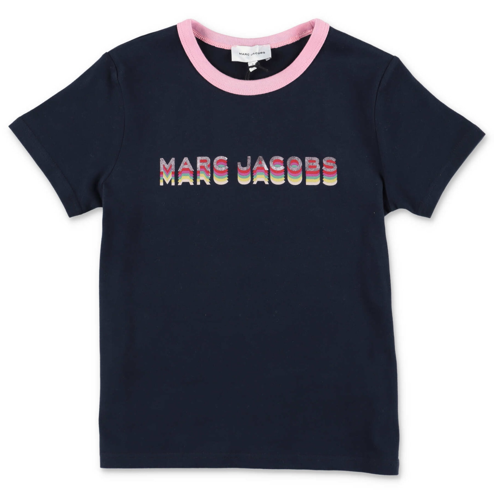 Little Marc Jacobs Marc Jacobs T-shirt Blu Navy In Jersey Di Cotone