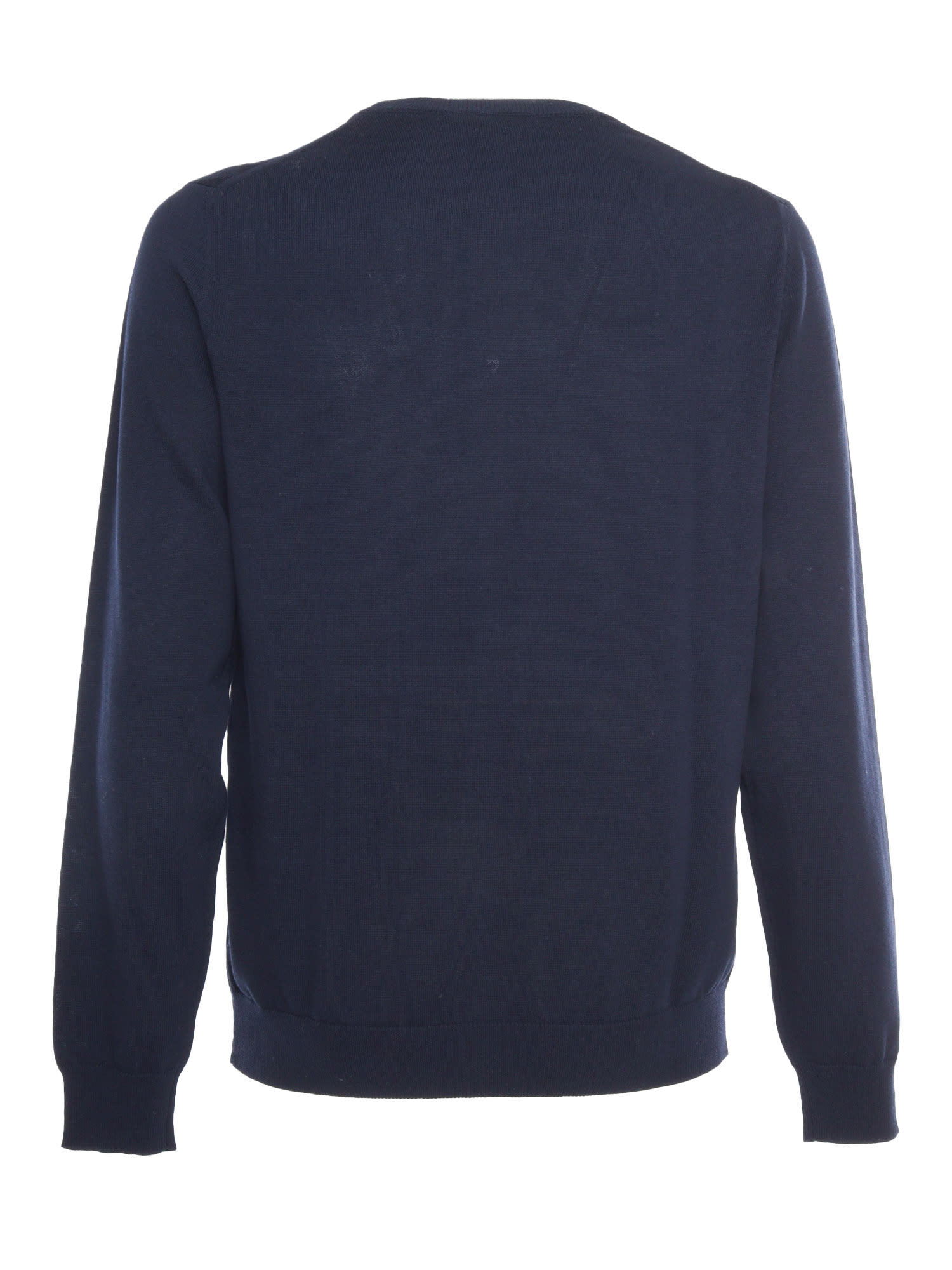 Shop Peserico Knitted Sweater In Blue