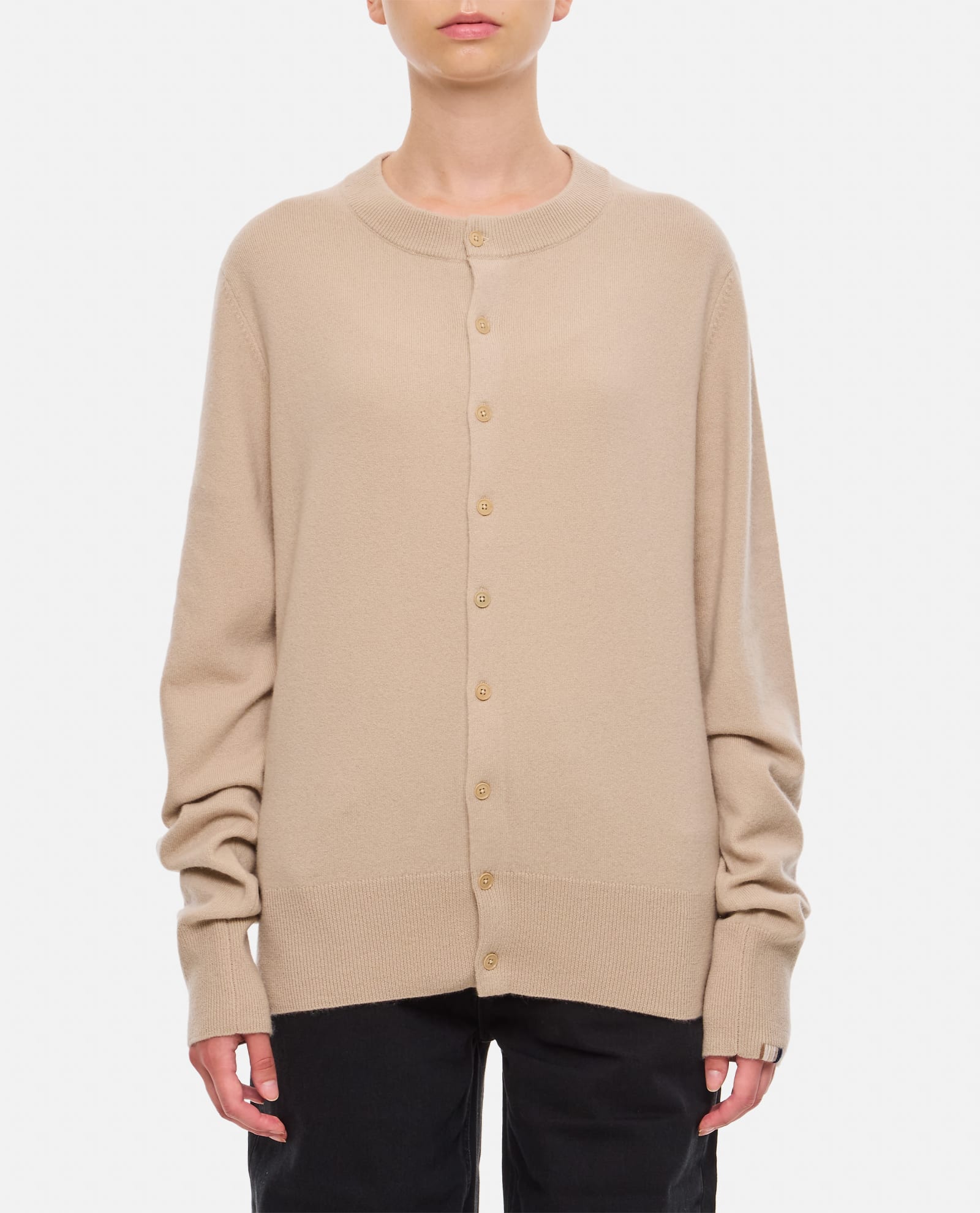 Shop Extreme Cashmere Be Cardi Cashmere Cardigan In Beige