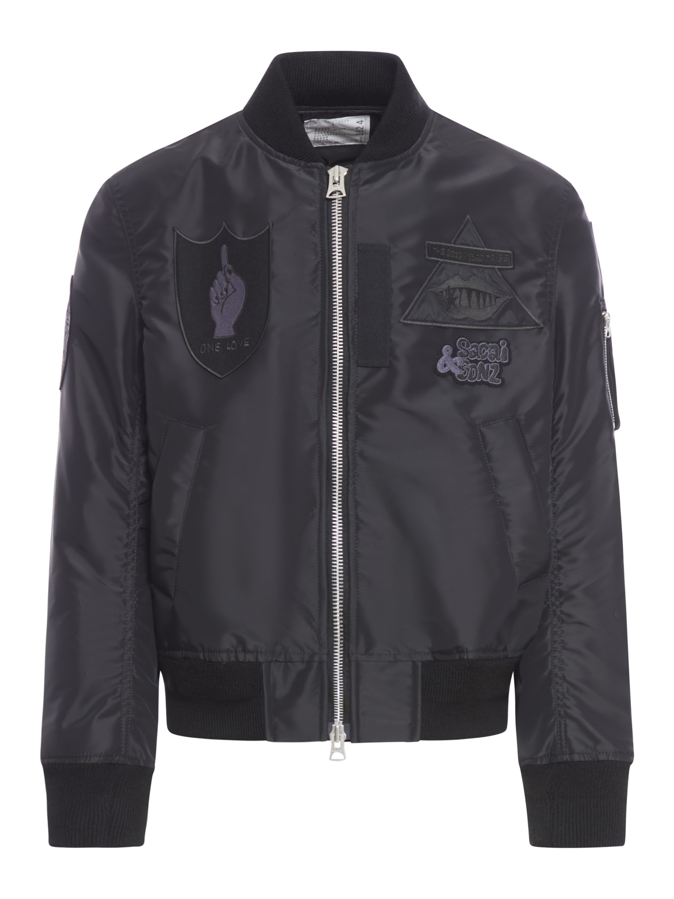 Shop Sacai Gonz Nylon Twill Blouson In Black