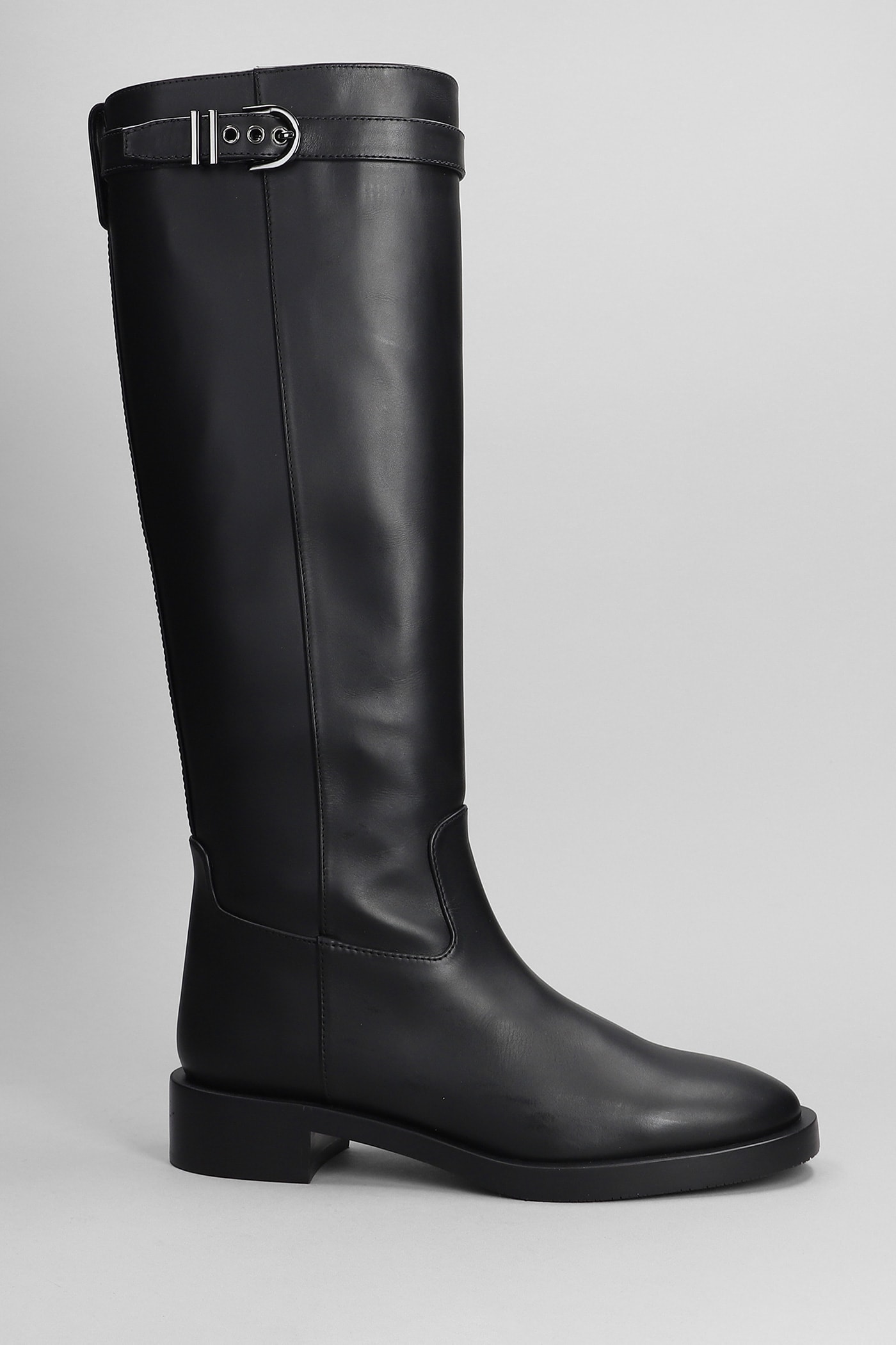 Stuart Weitzman Maverick Knee-hi Boo Boots In Black Leather