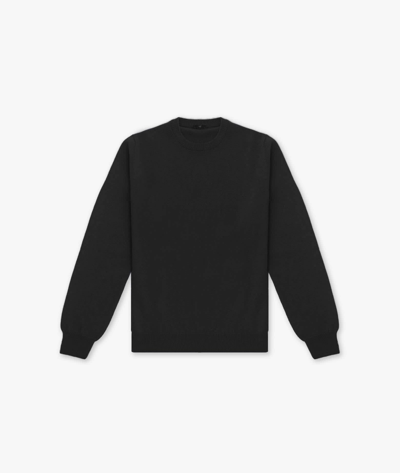 Shop Larusmiani Crewneck Sweater Aspen Sweater In Black