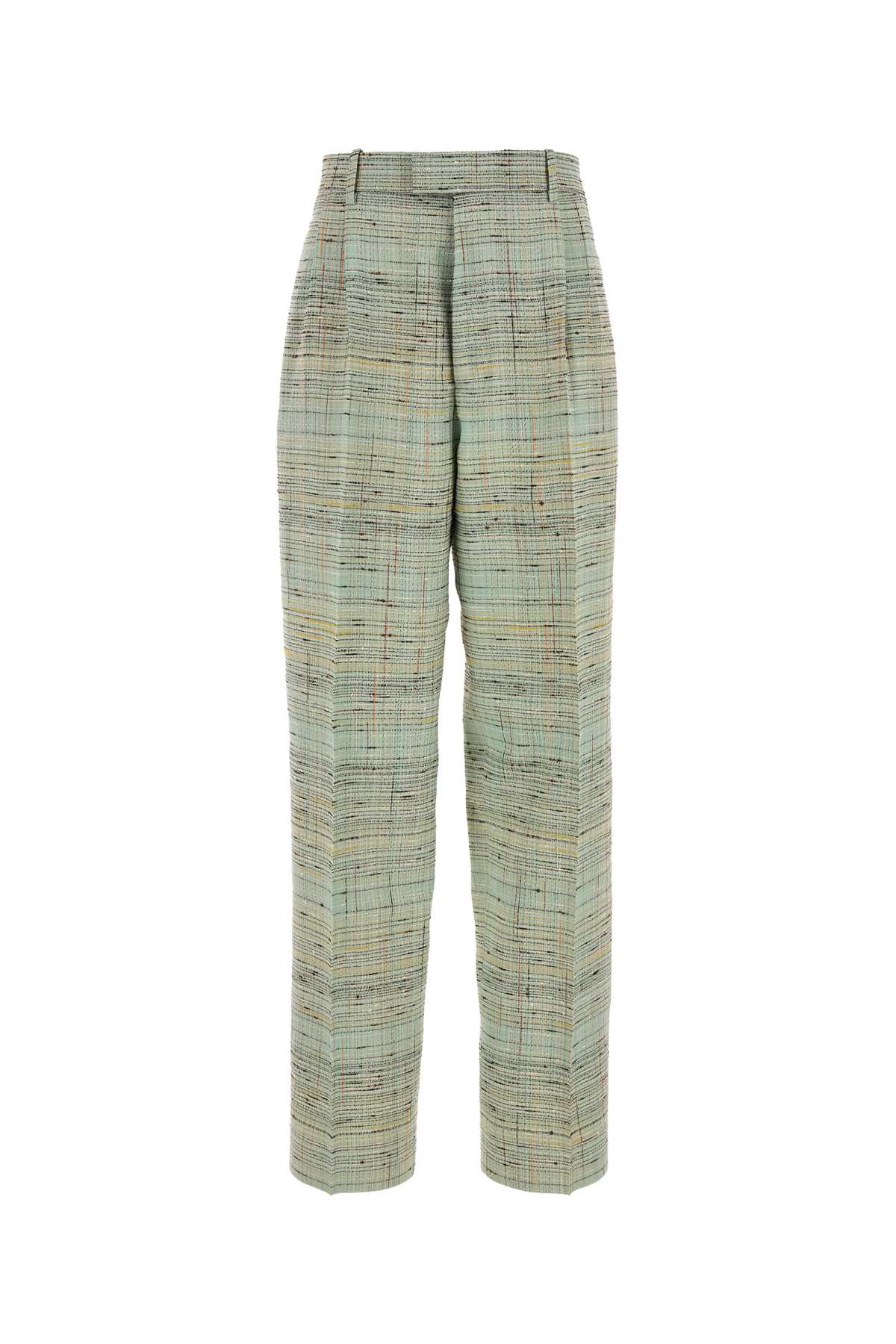 Shop Bottega Veneta Embroidered Viscose Blend Palazzo Pant In Dewdropmulticolour