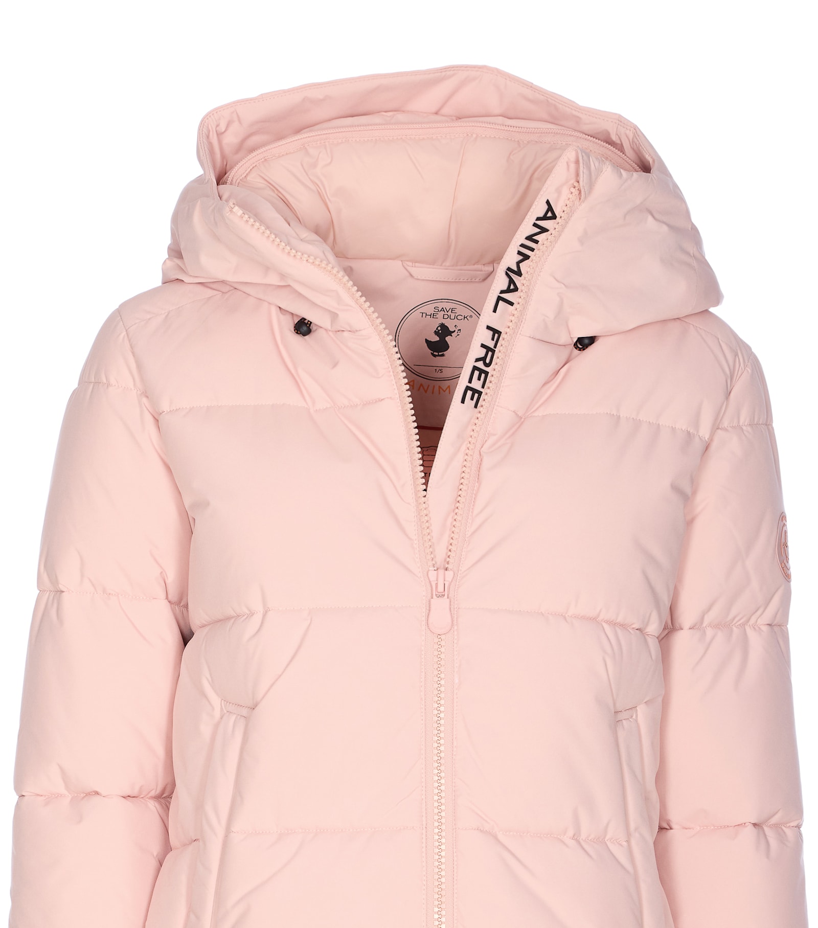 Save The Duck Long Down Jacket In Pink