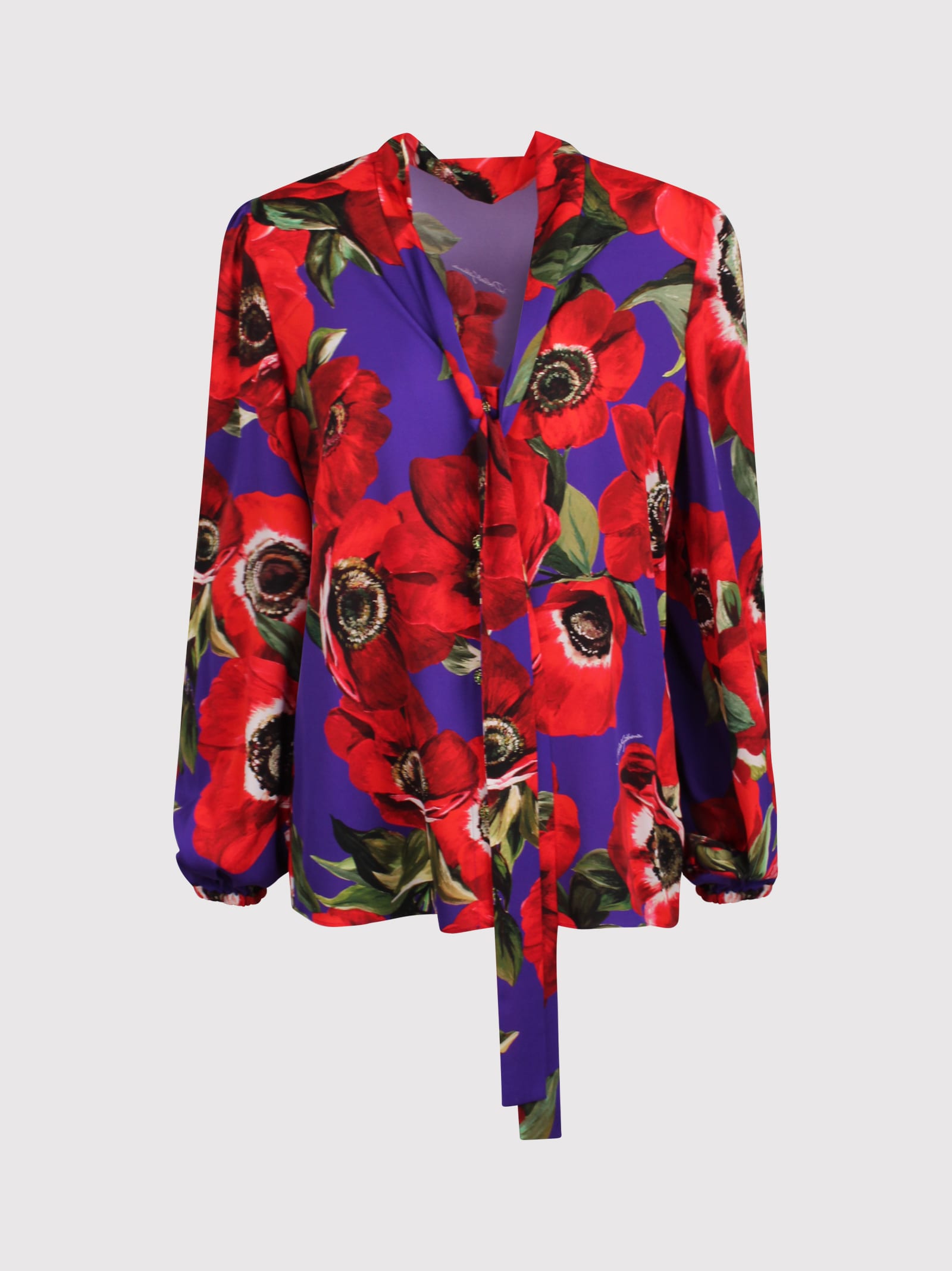 Shop Dolce & Gabbana Floral-print Blouse