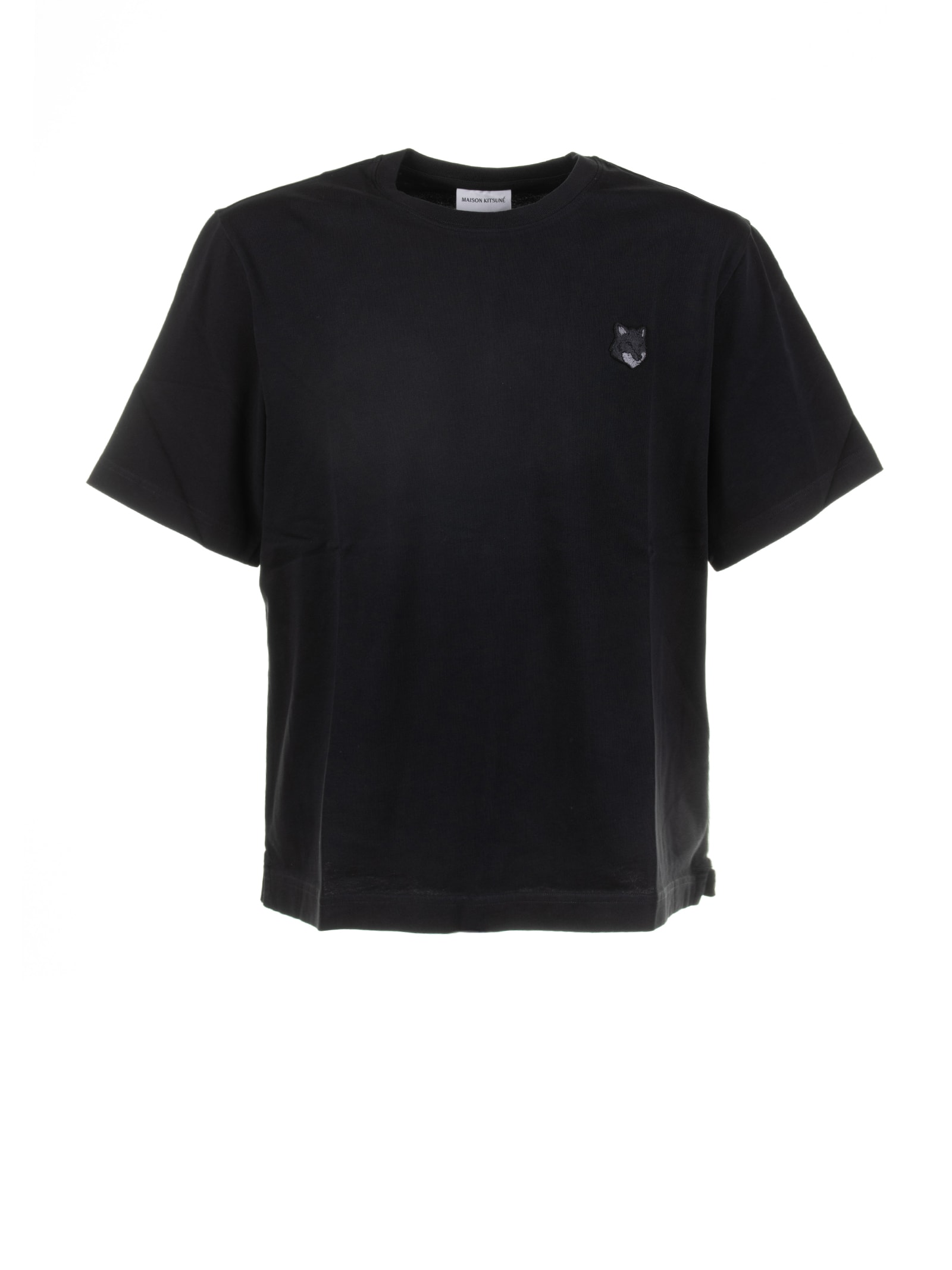 Shop Maison Kitsuné Black Fox T-shirt In Cotton