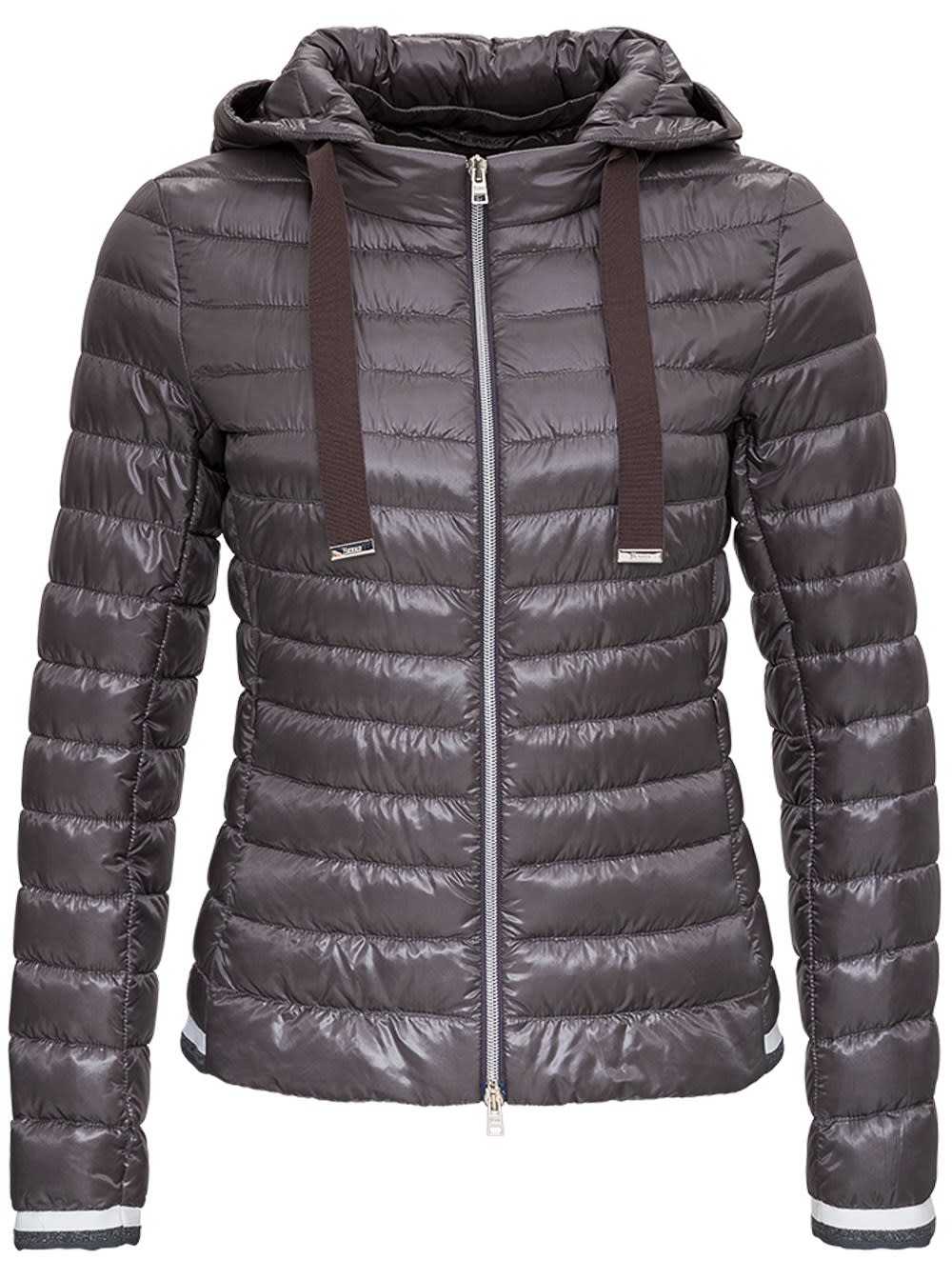 Click to view more detailed imagery on our partner's website Herno Nylon Bomber Down Jacket In Grey