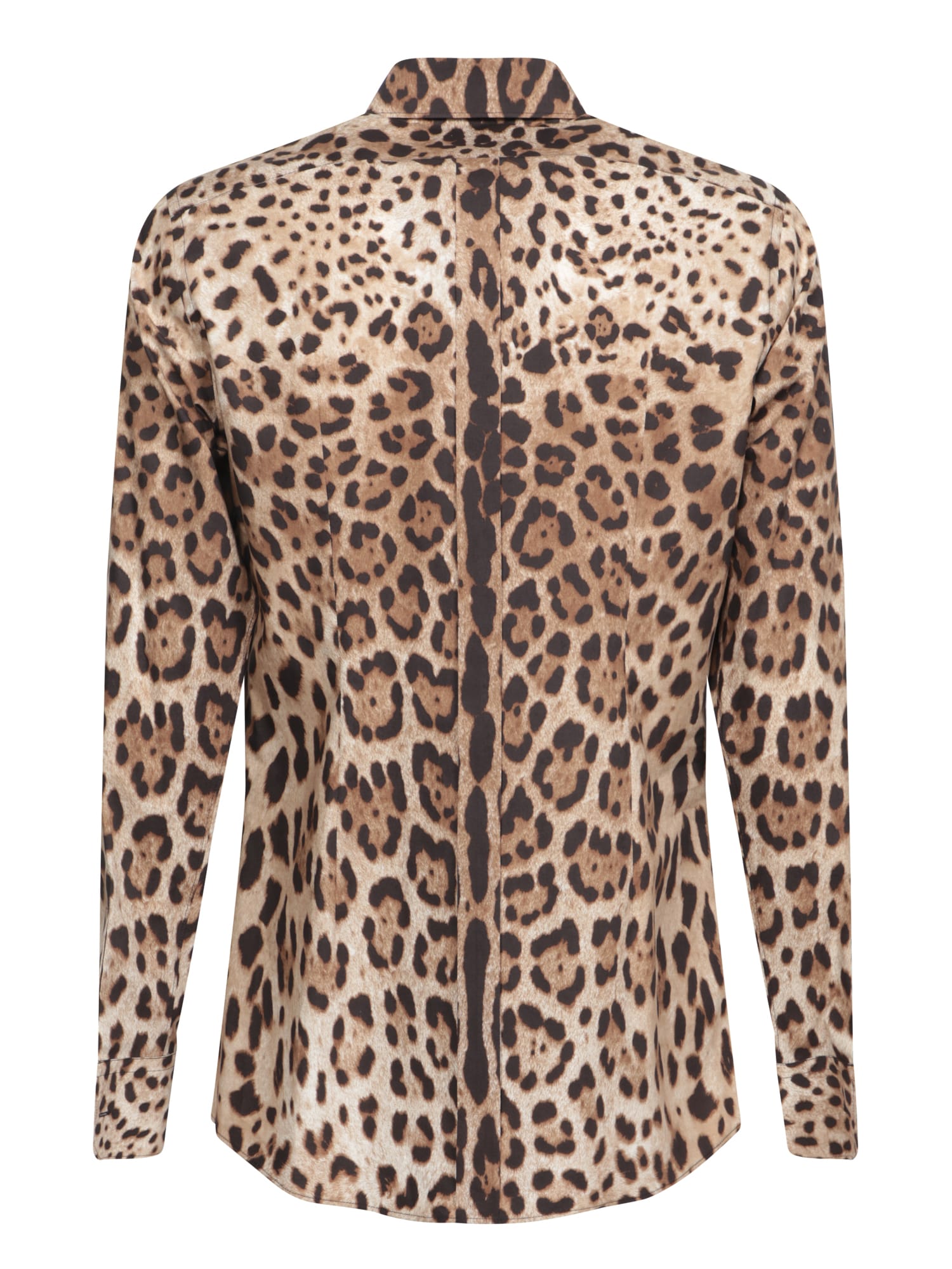 Dolce & Gabbana Leopard Print Silk Shirt In Multi
