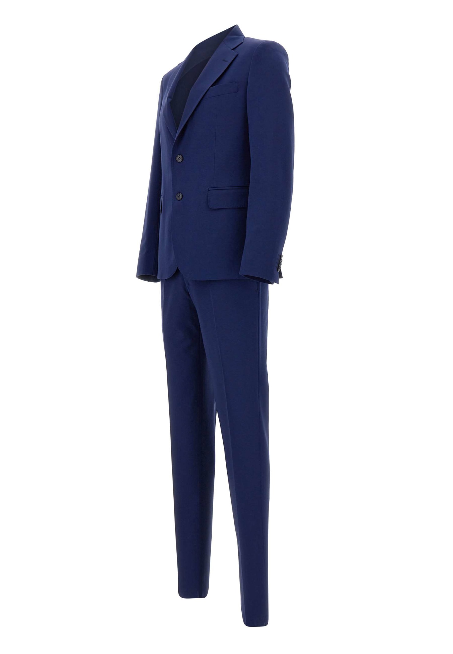 Shop Brian Dales Two-piece Wool Blend Suit In Blue