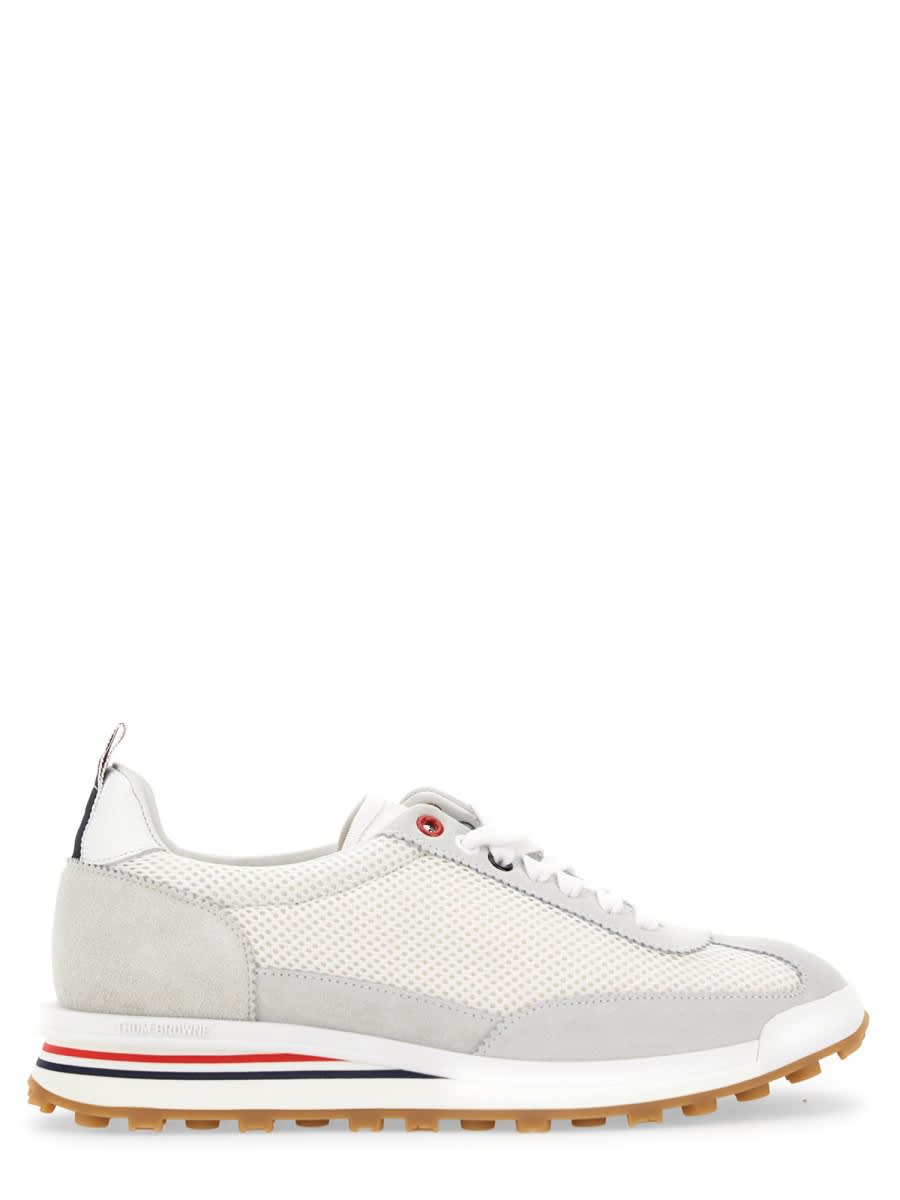 Shop Thom Browne Sneaker Low-top Panelled In White