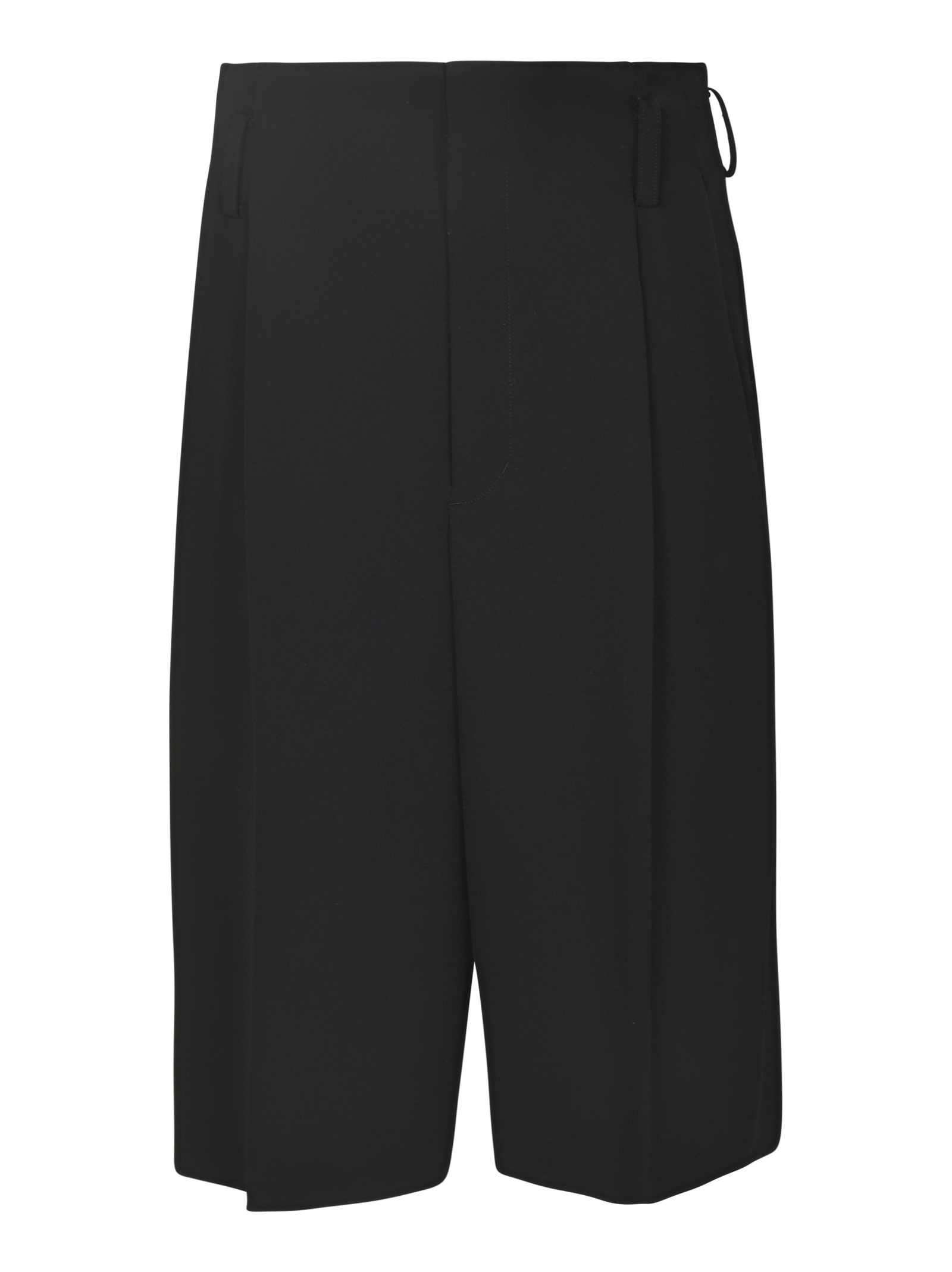 Shop Yohji Yamamoto Plain Trouser Shorts In Black