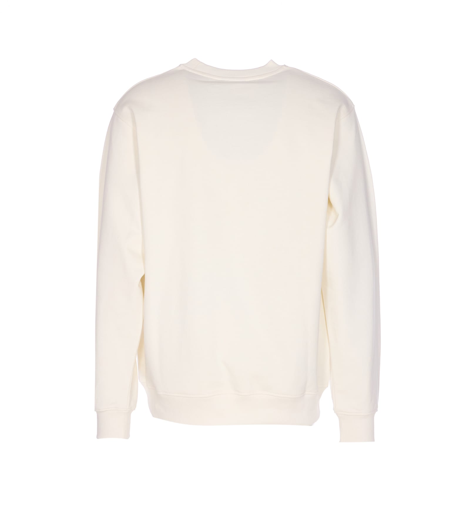 Drôle De Monsieur Crewneck Sweatshirt With Bold Logo Detail In Neutral