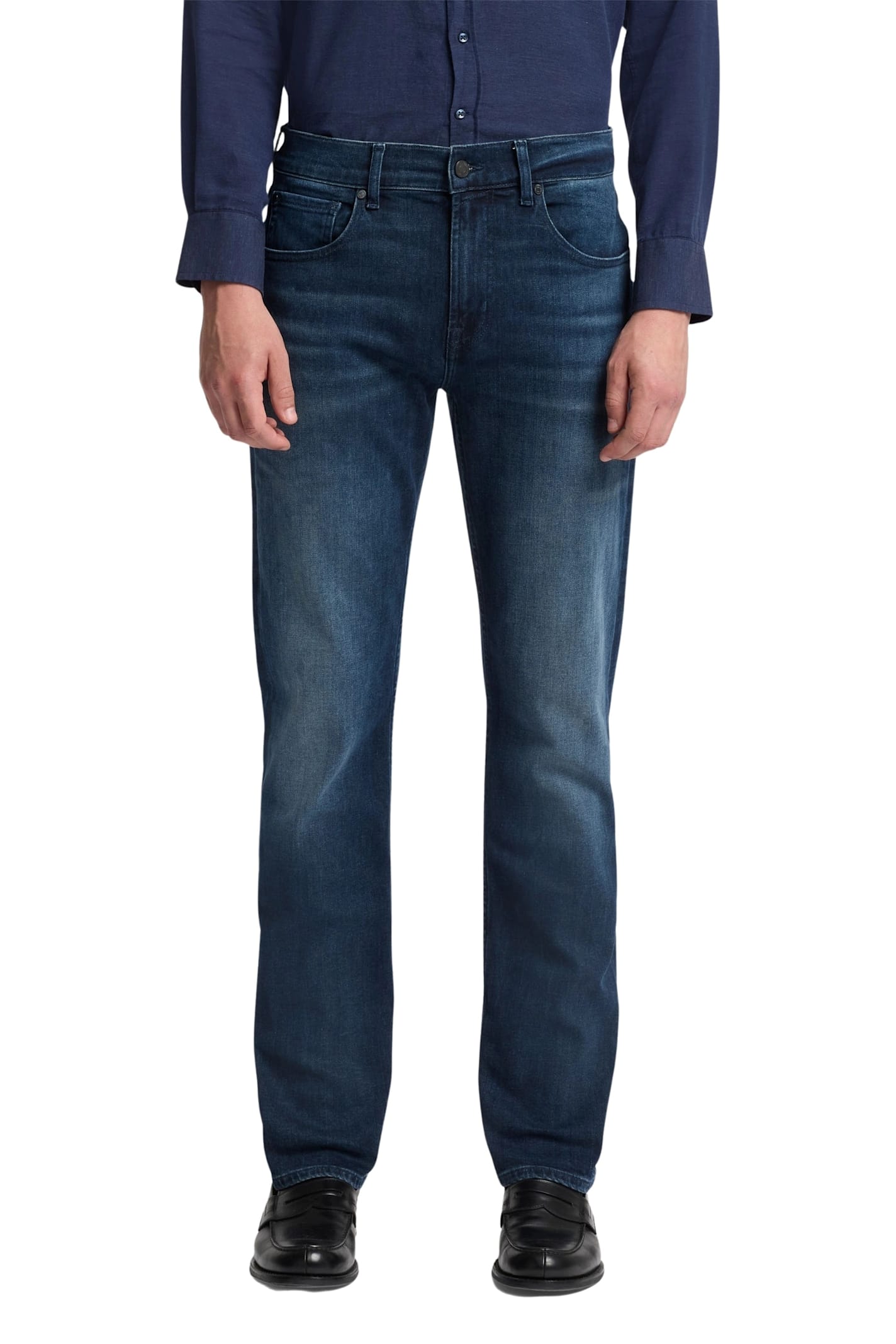 7 For All Mankind The Straight Dark Blue In Blue