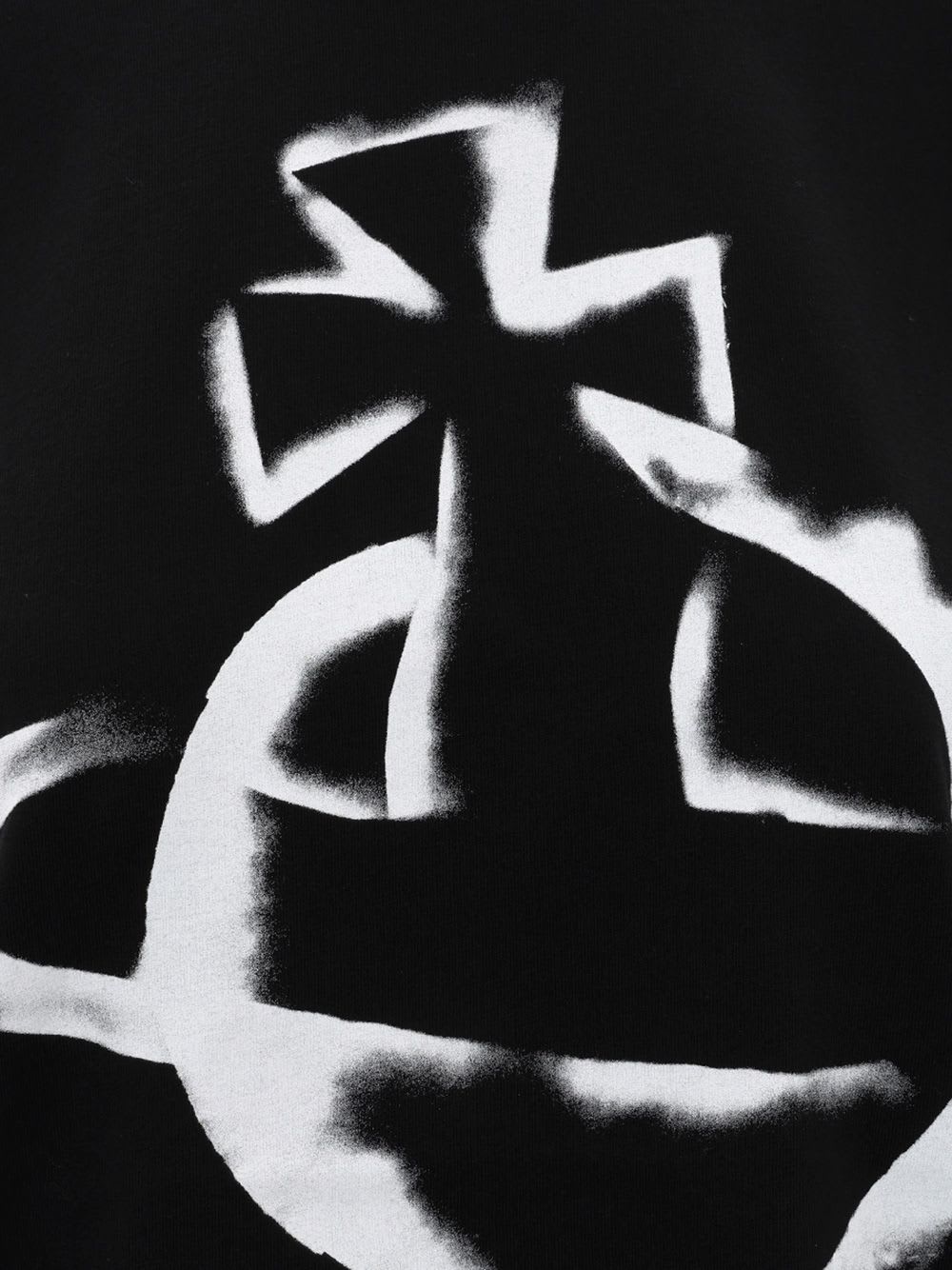 Shop Vivienne Westwood Stencil Orb T-shirt In Black