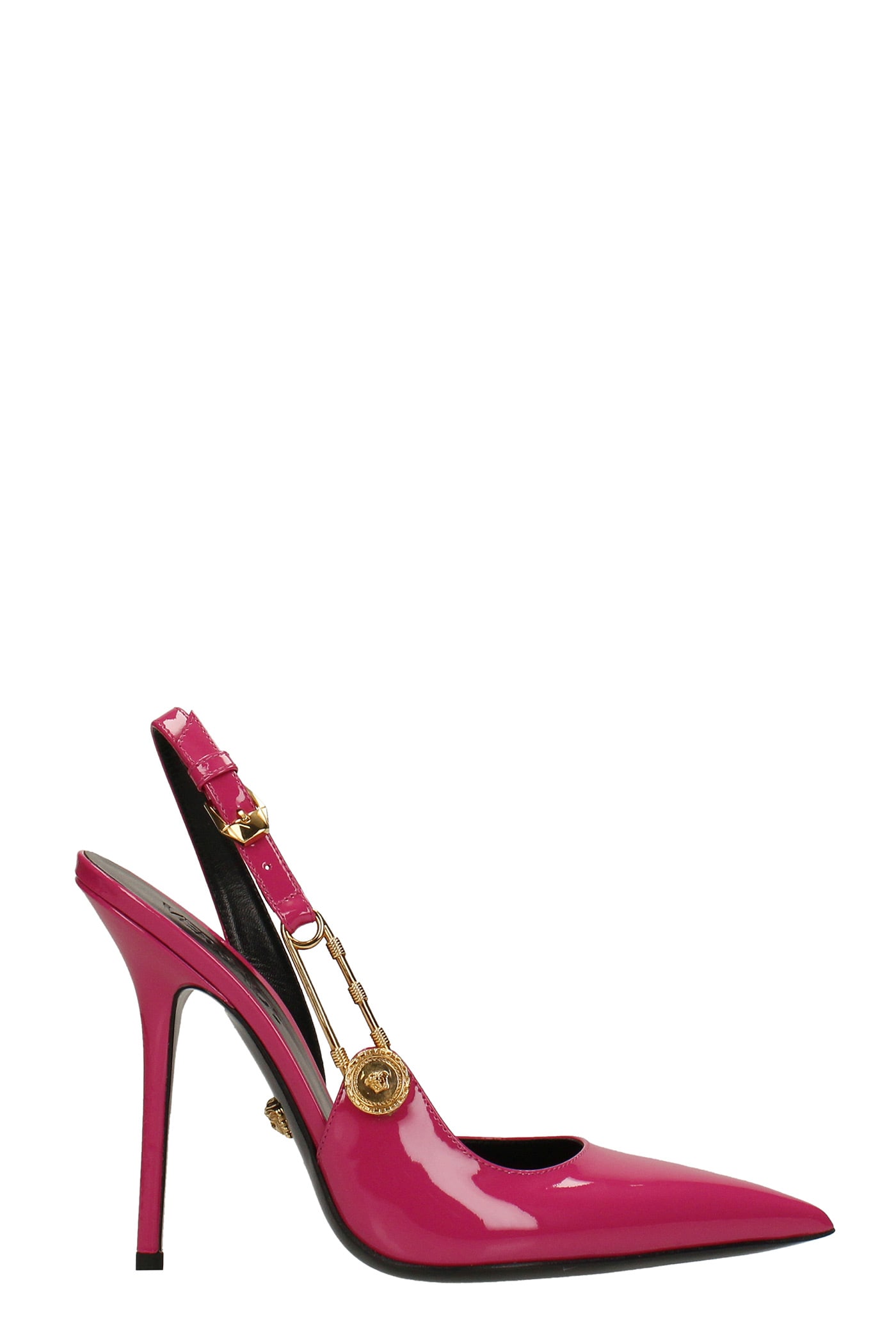 Versace Pumps In Fuxia Patent Leather