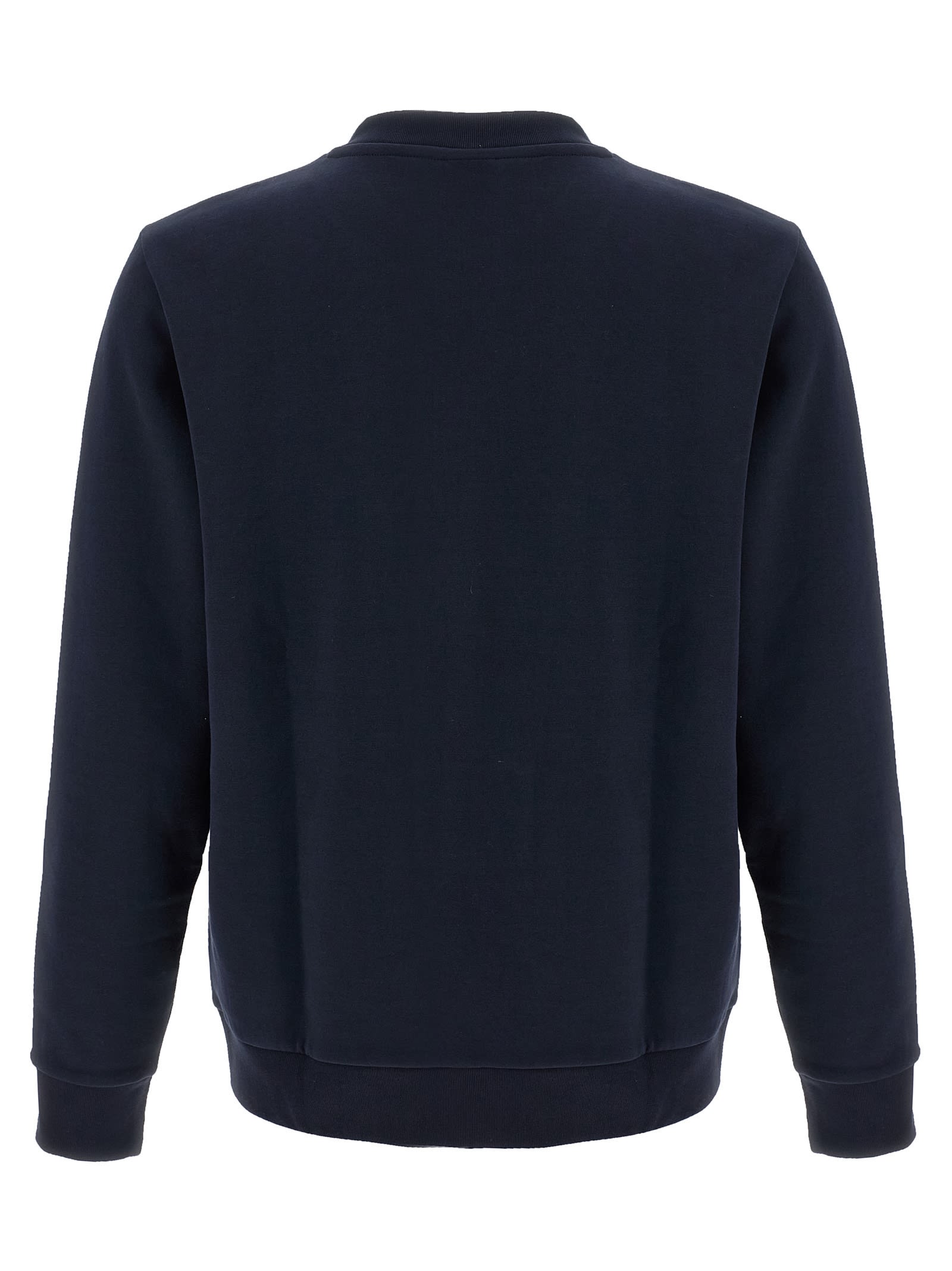 Hugo Boss Mens Boss Branded Crewneck Cotton-blend Sweatshirt In Blue