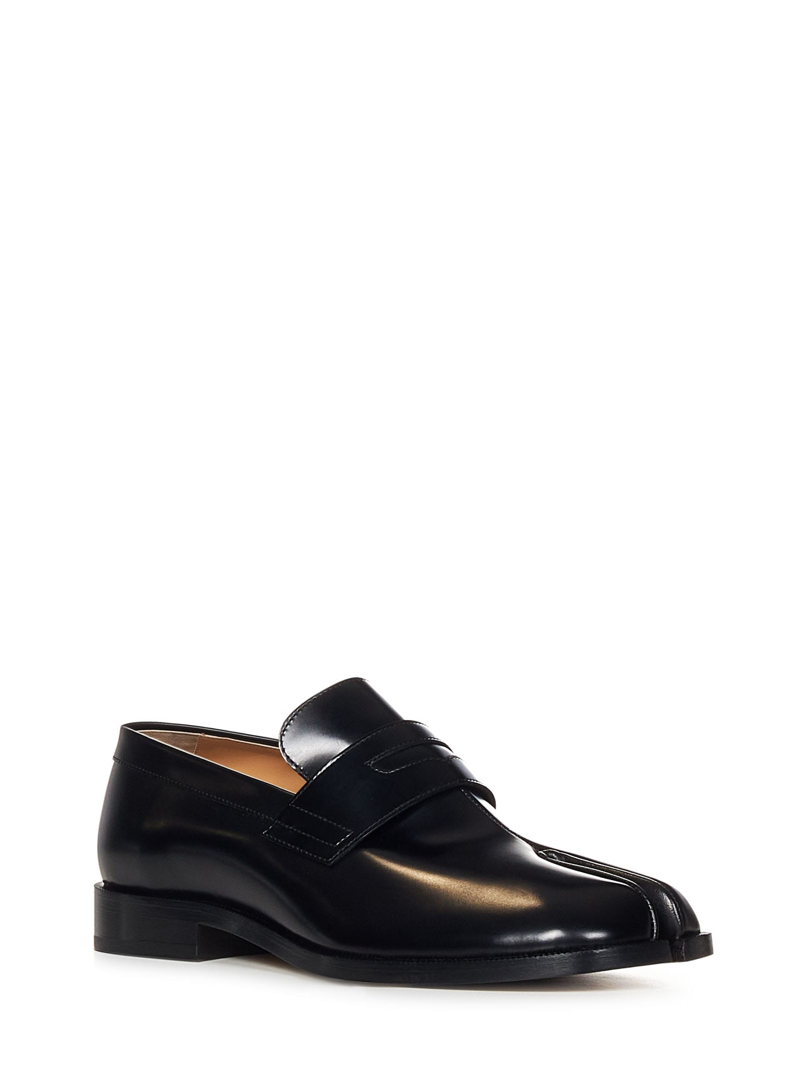 Shop Maison Margiela Tabi Loafers In Black