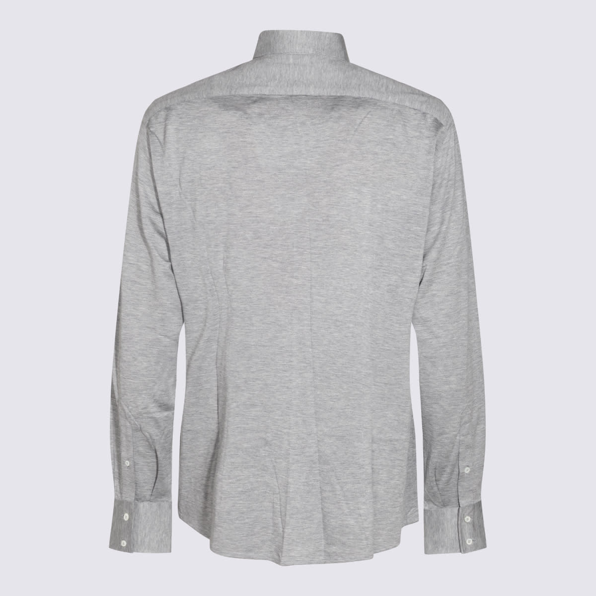 BRUNELLO CUCINELLI GREY SILK SHIRT 