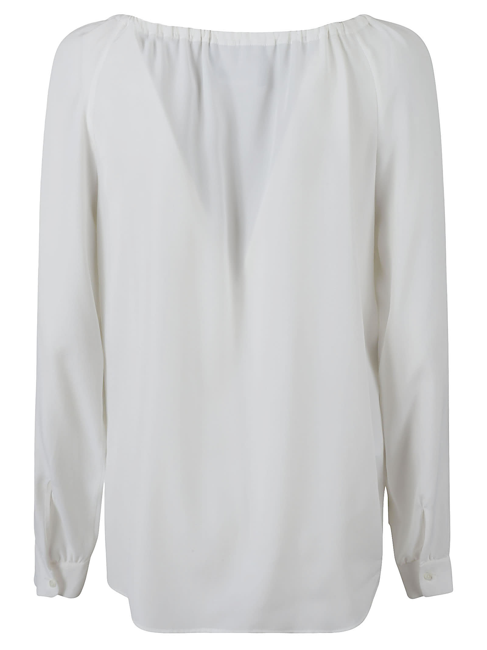Shop Boutique Moschino Boat Neck Blouse In White