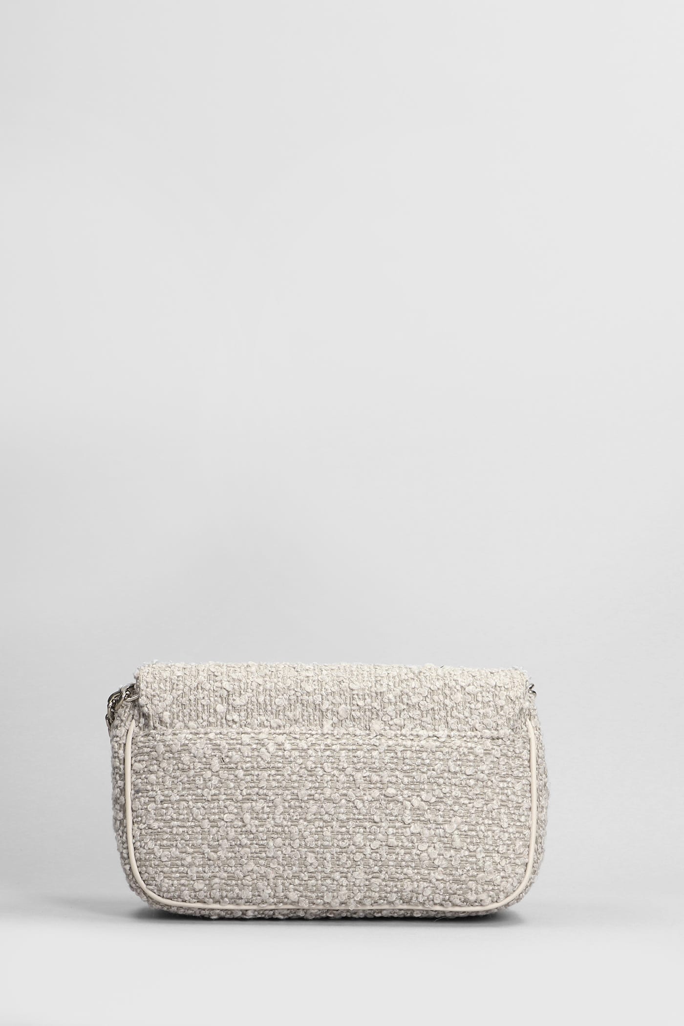 Shop Roberto Festa Lunette Shoulder Bag In Beige Wool