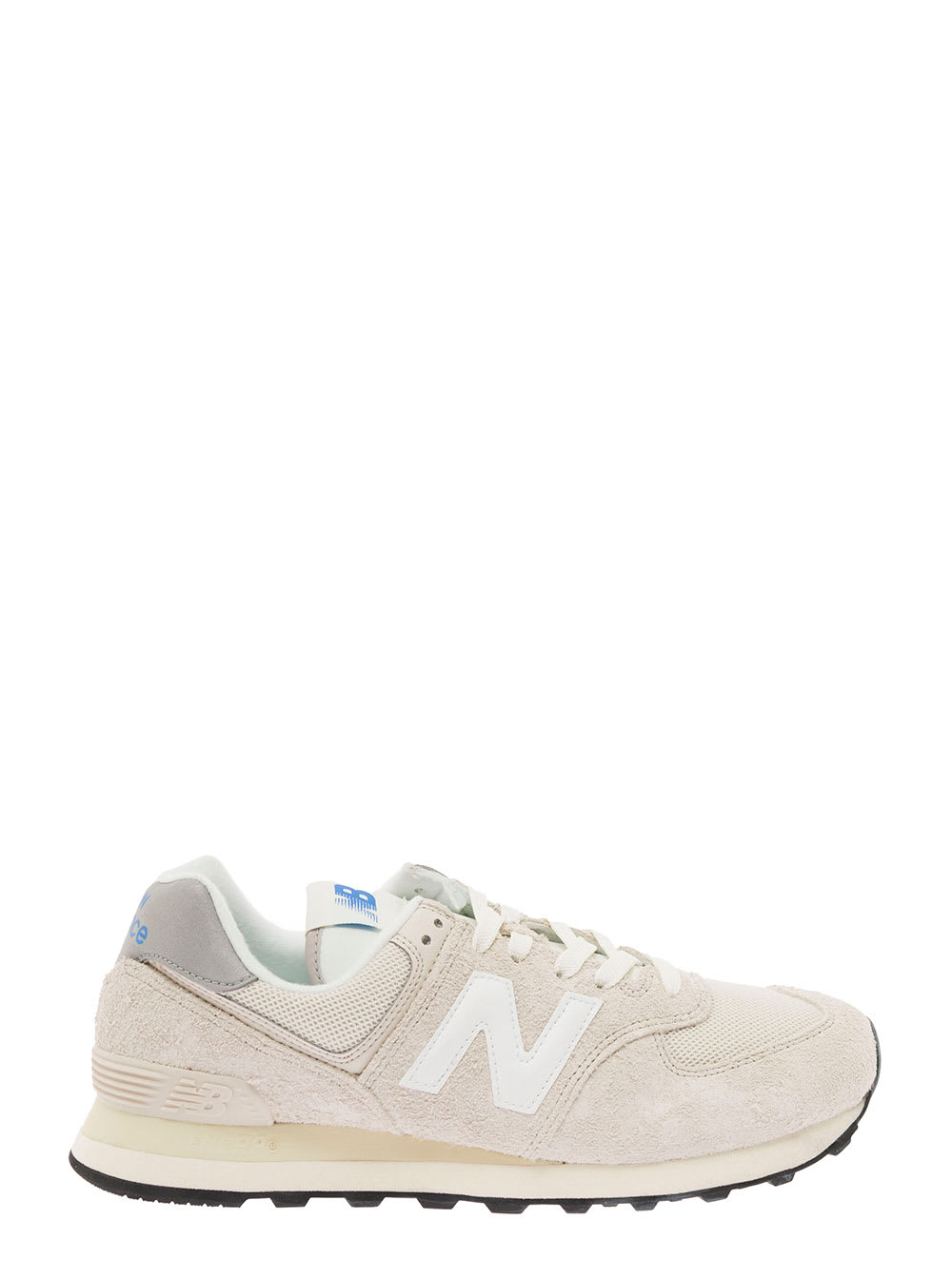 New Balance Grey Suede Sneakers Man  In Alloy/white