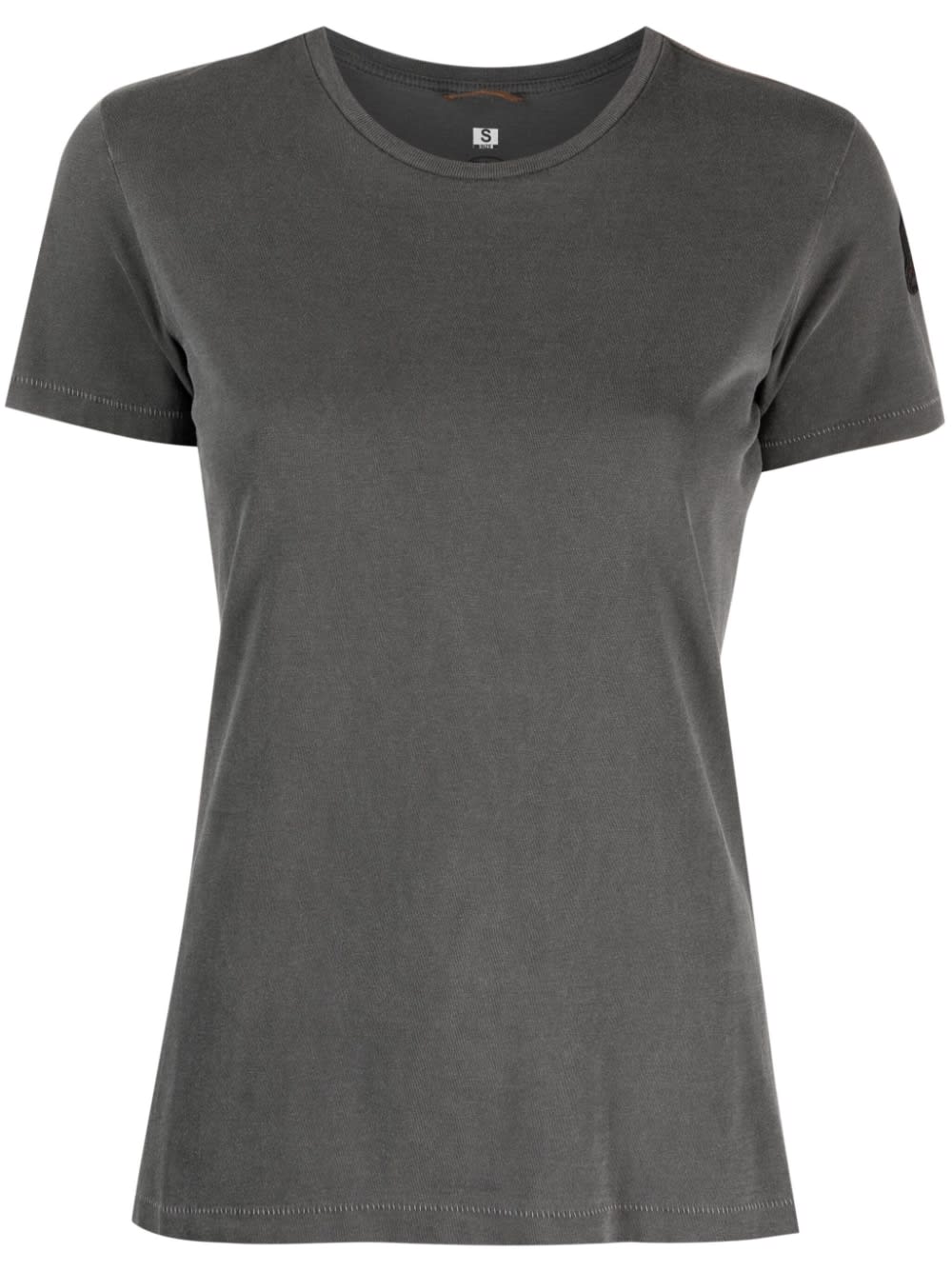 Shop Parajumpers Crewneck T-shirt In Grey Cotton Woman