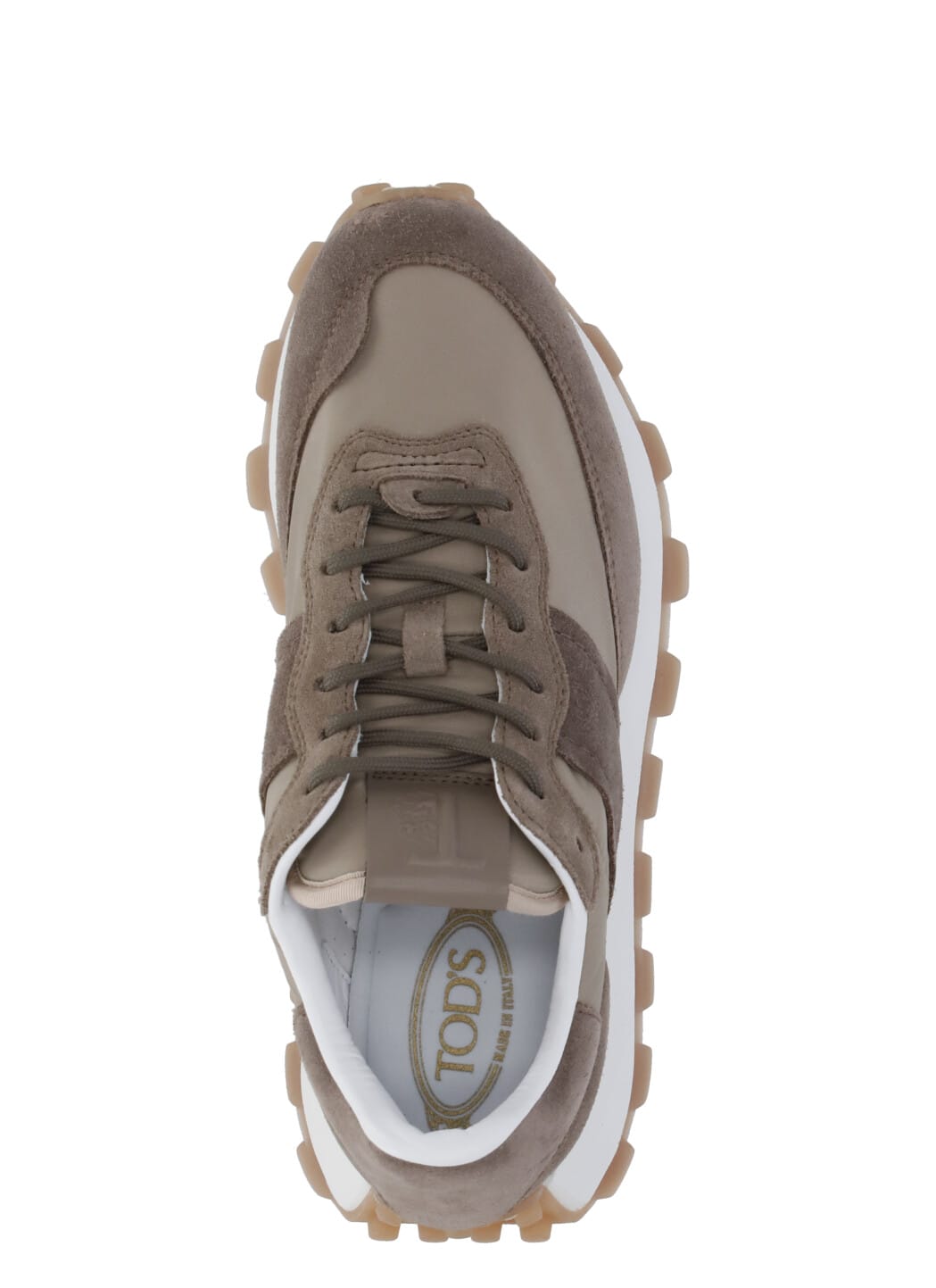 Shop Tod's Suede Leather Sneakers In Twey