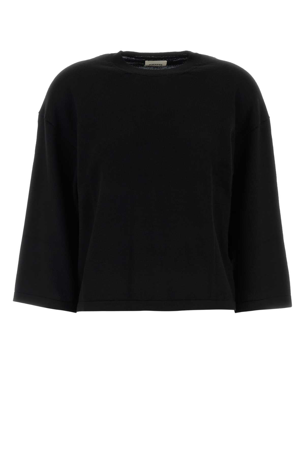 Khaite Black Wool Daisy Sweater In Black