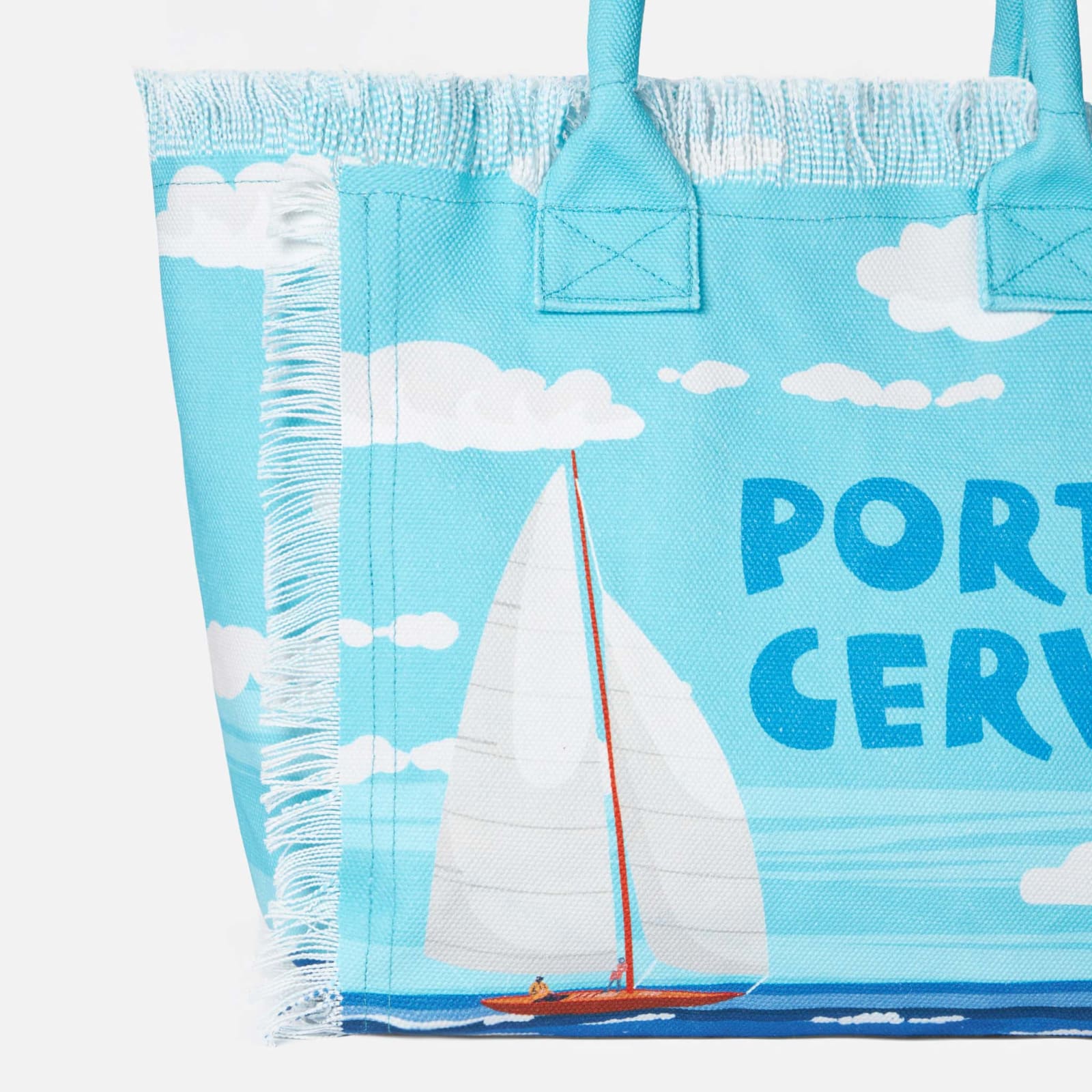MC2 SAINT BARTH VANITY CANVAS SHOULDER BAG WITH PORTO CERVO PRINT
