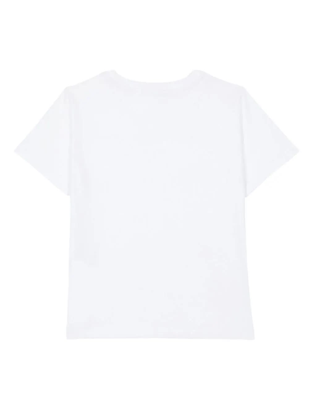Shop Balmain T-shirt With Logo Plaque In White