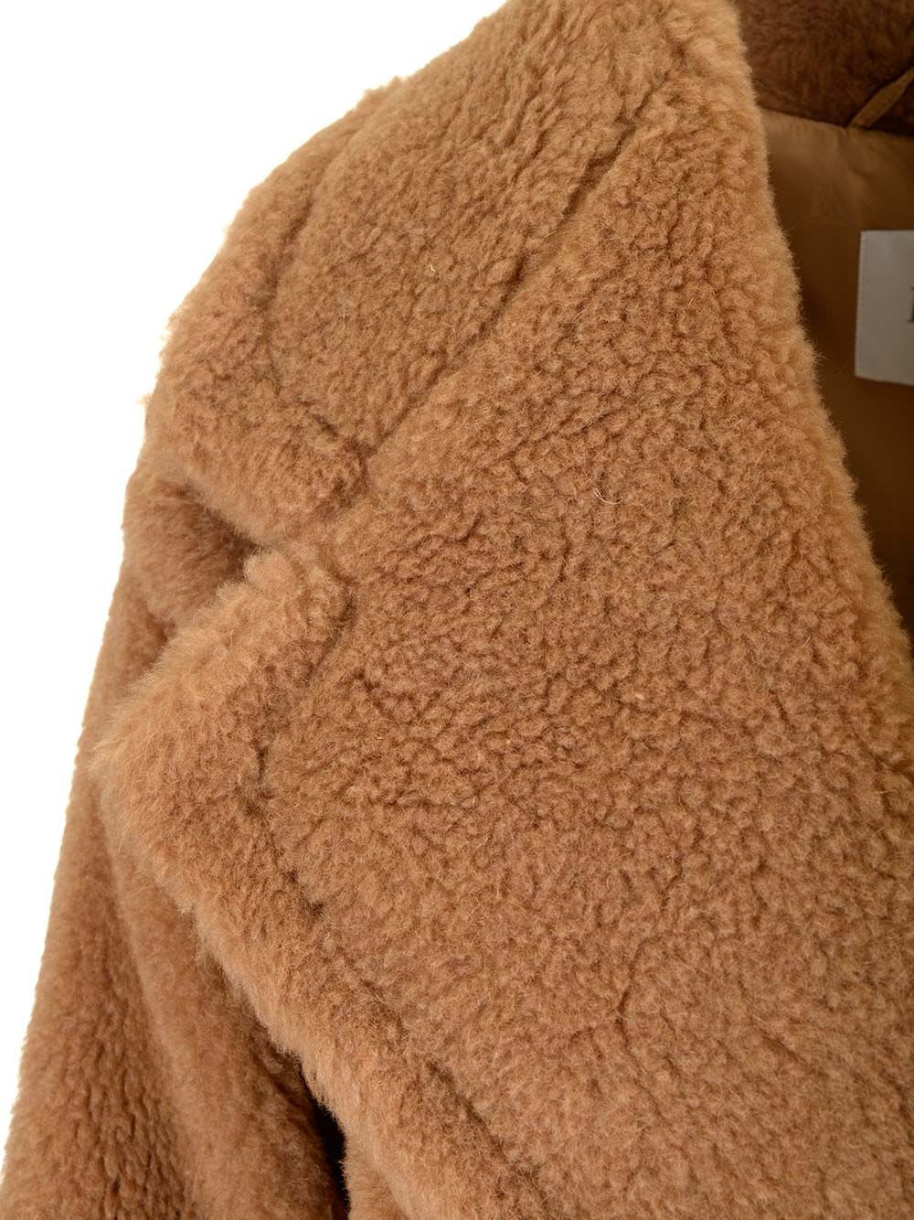 Max Mara Gardone Camel Hair And Silk Teddy Coat In Brown