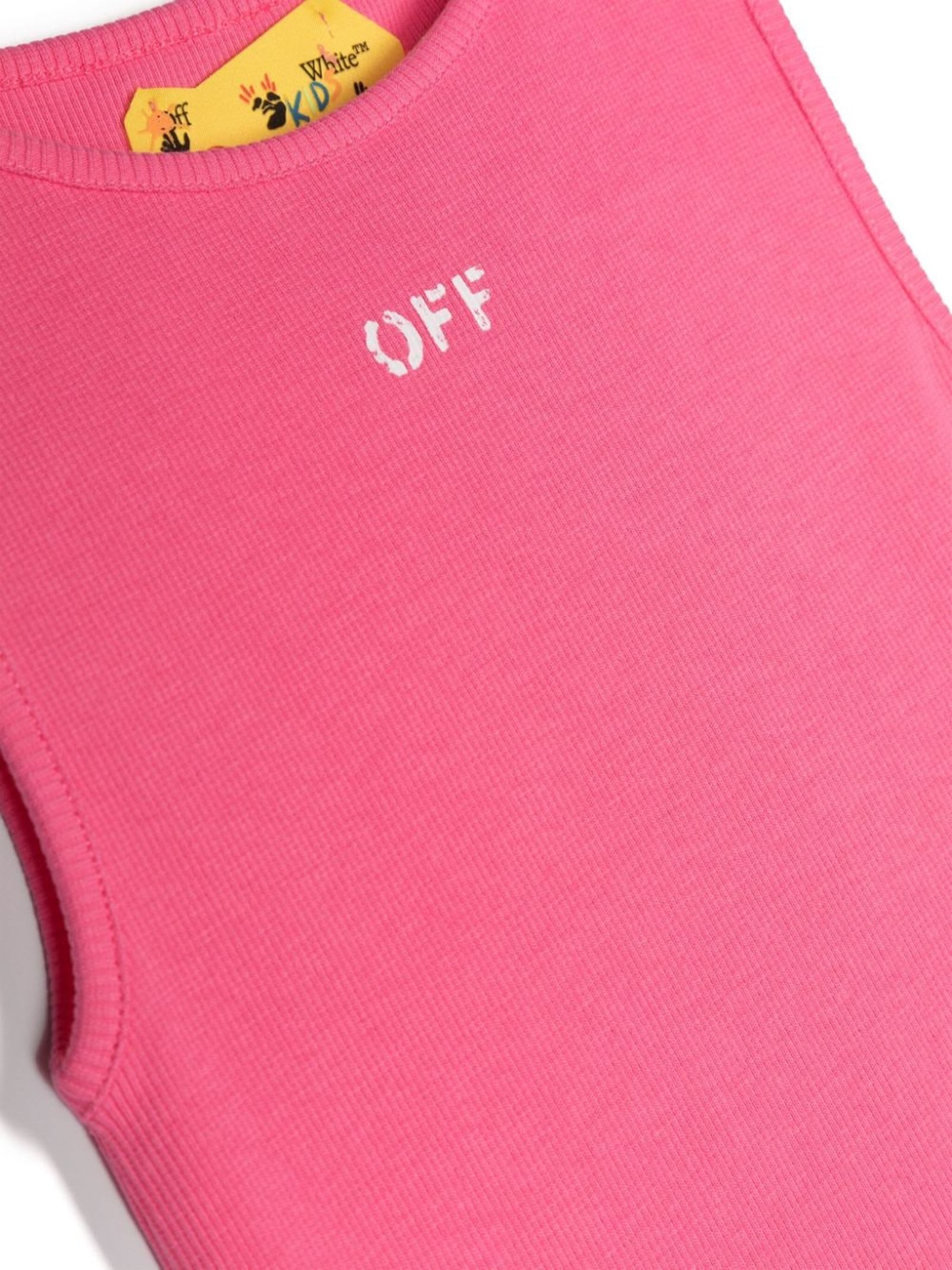 Shop Off-white Off White Top Pink