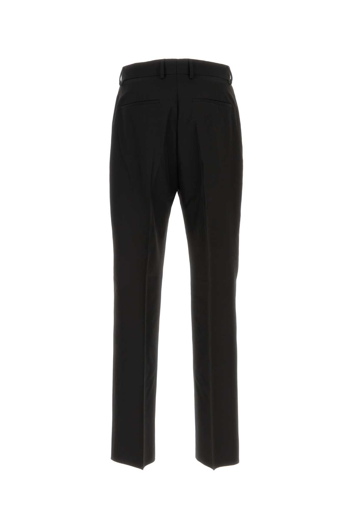 Shop Ferragamo Black Wool Pant In Nero