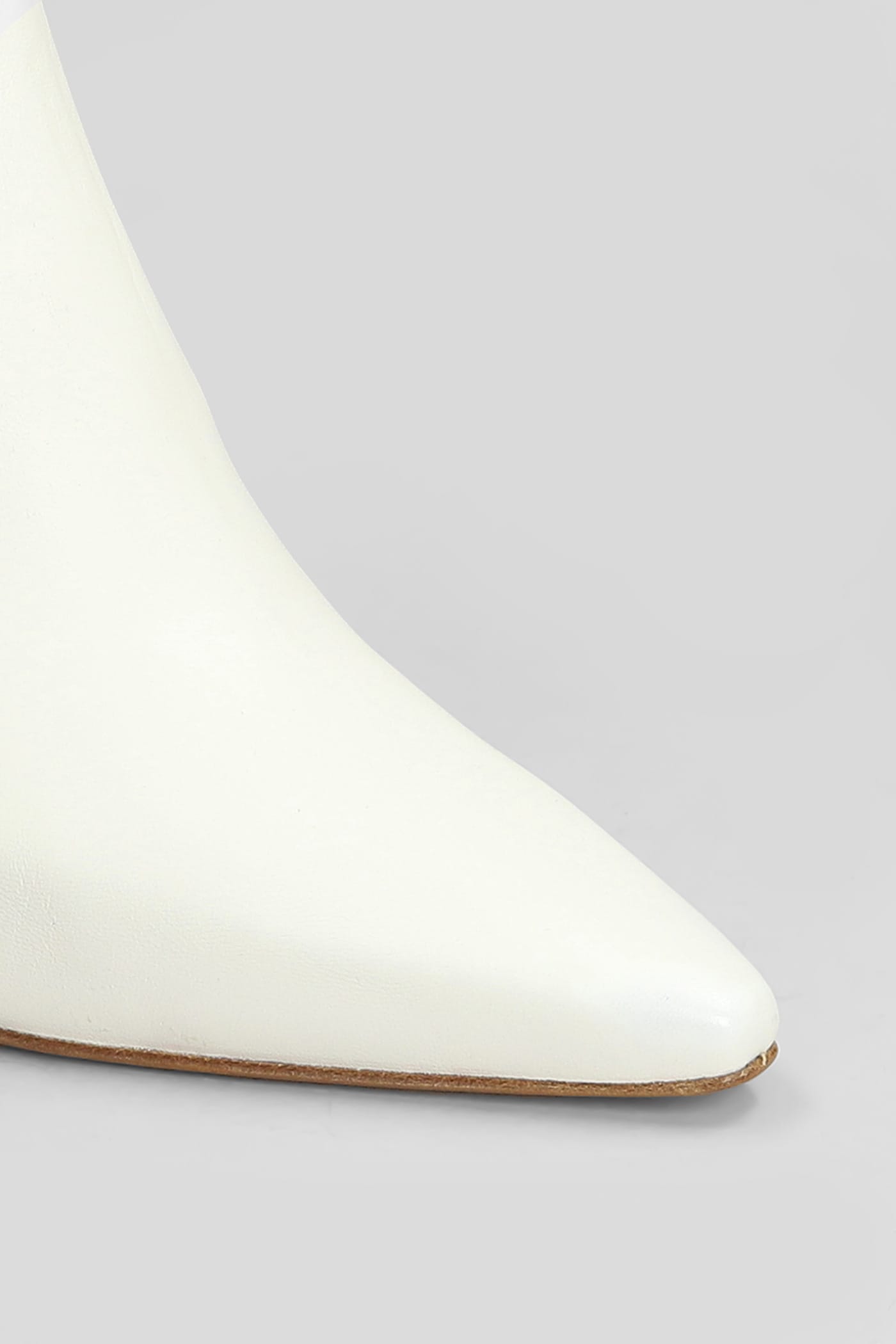 The Seller High Heels Ankle Boots In White Leather In White
